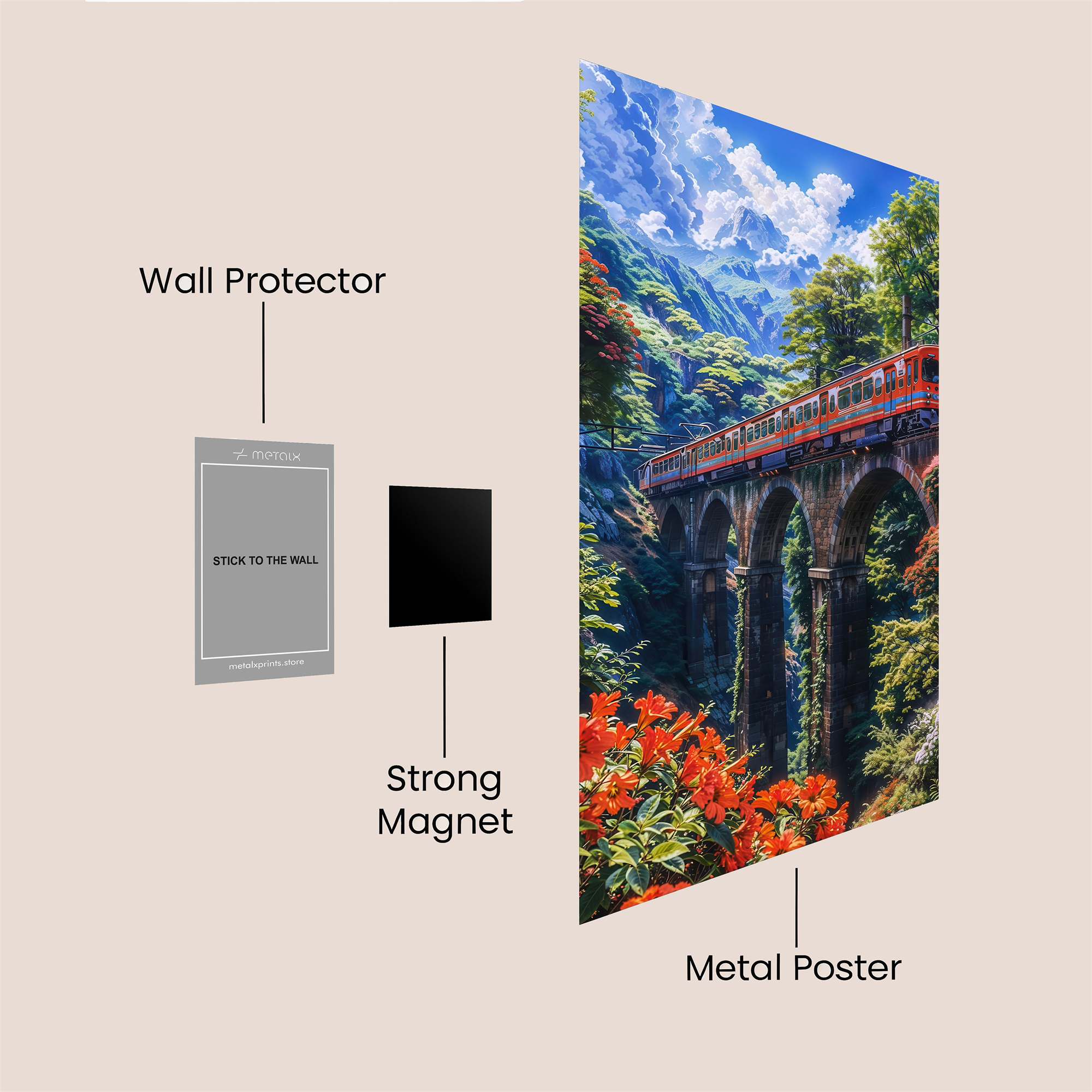 Train Tranquility Safe Wall Magnetic / M