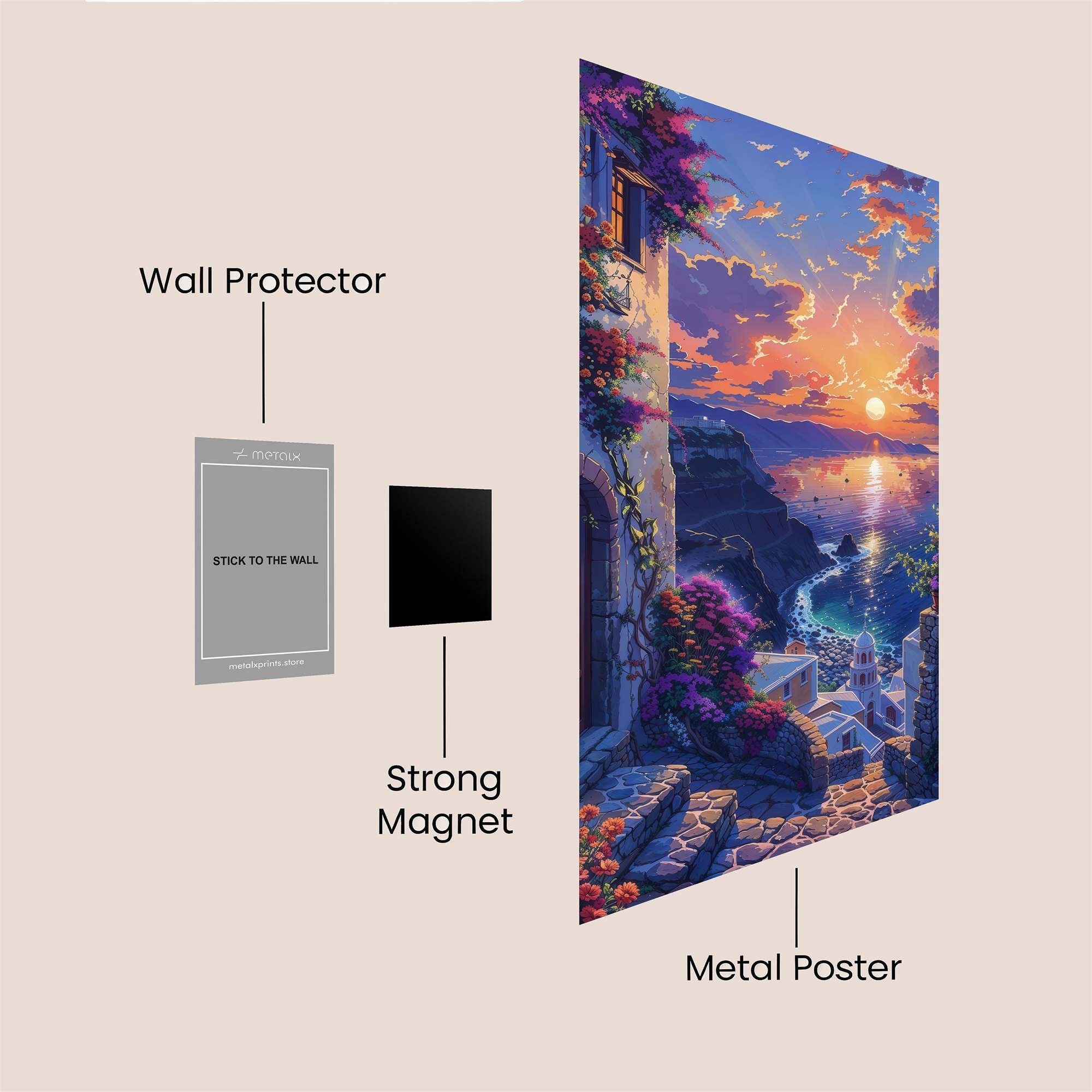 Sunset Serenity Safe Wall Magnetic / M