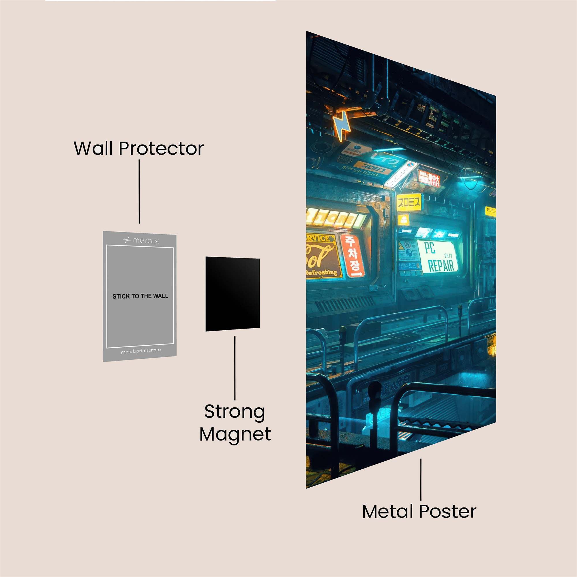 Waterfall Serenity Safe Wall Magnetic / M