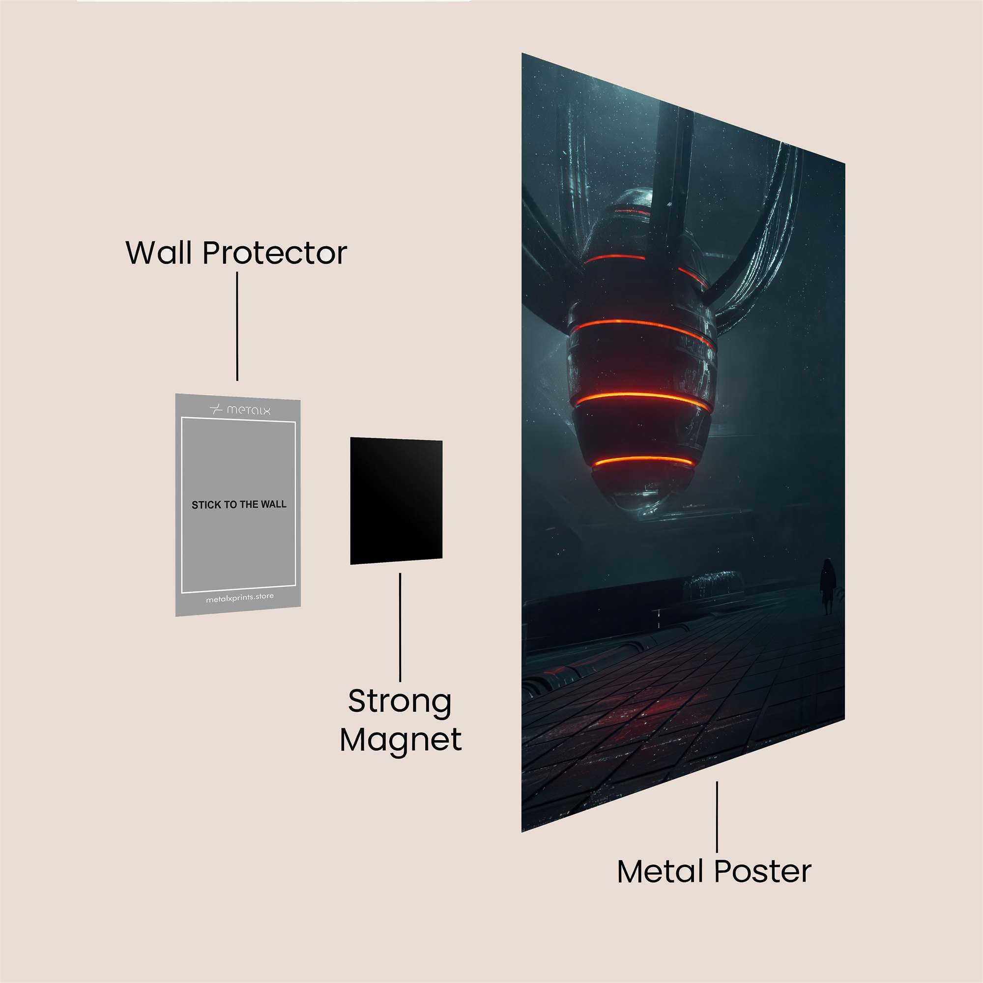 Fuji Tranquil Safe Wall Magnetic / M
