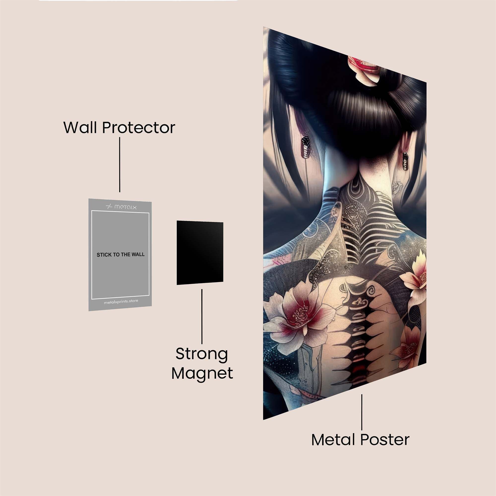 Geisha Enigma Safe Wall Magnetic / M