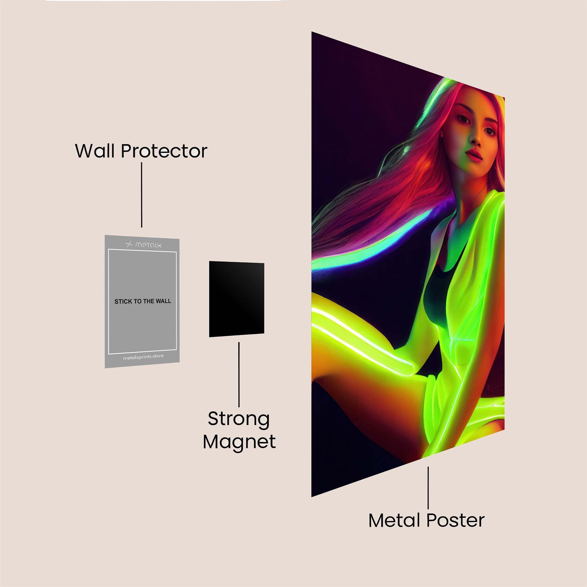 Neon Dream Safe Wall Magnetic / M