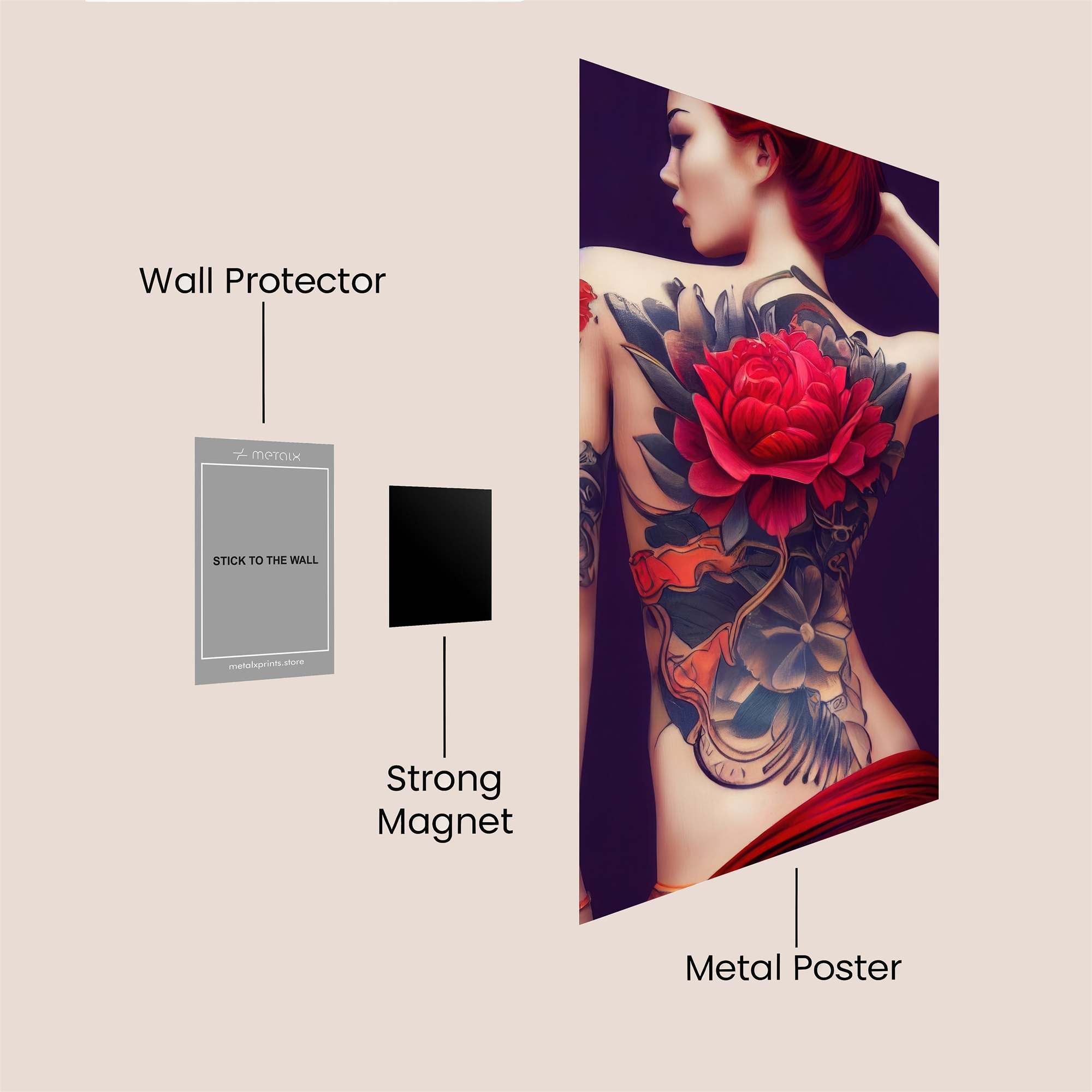 Tattoo Elegance Safe Wall Magnetic / M