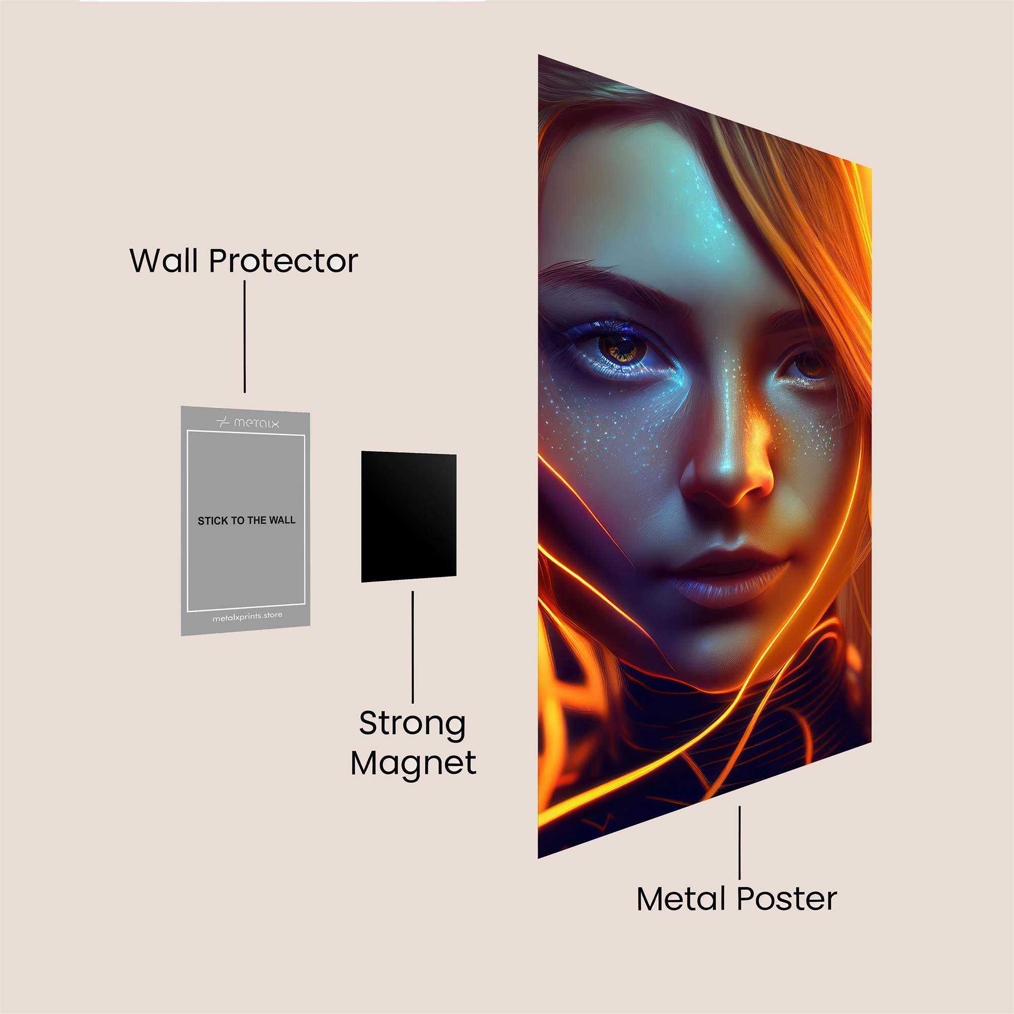 Neon Enigma Safe Wall Magnetic / M