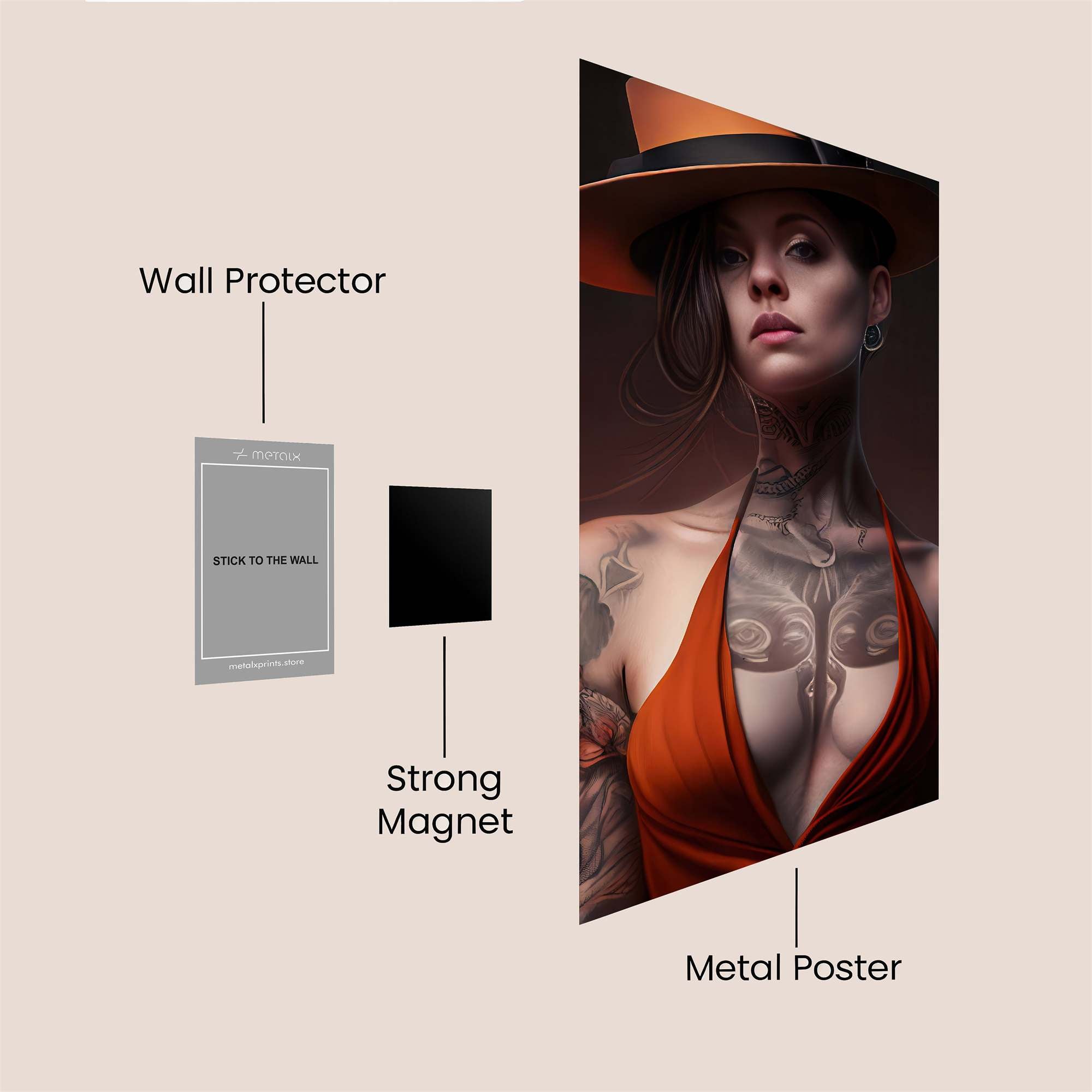 Ink Elegance Safe Wall Magnetic / M