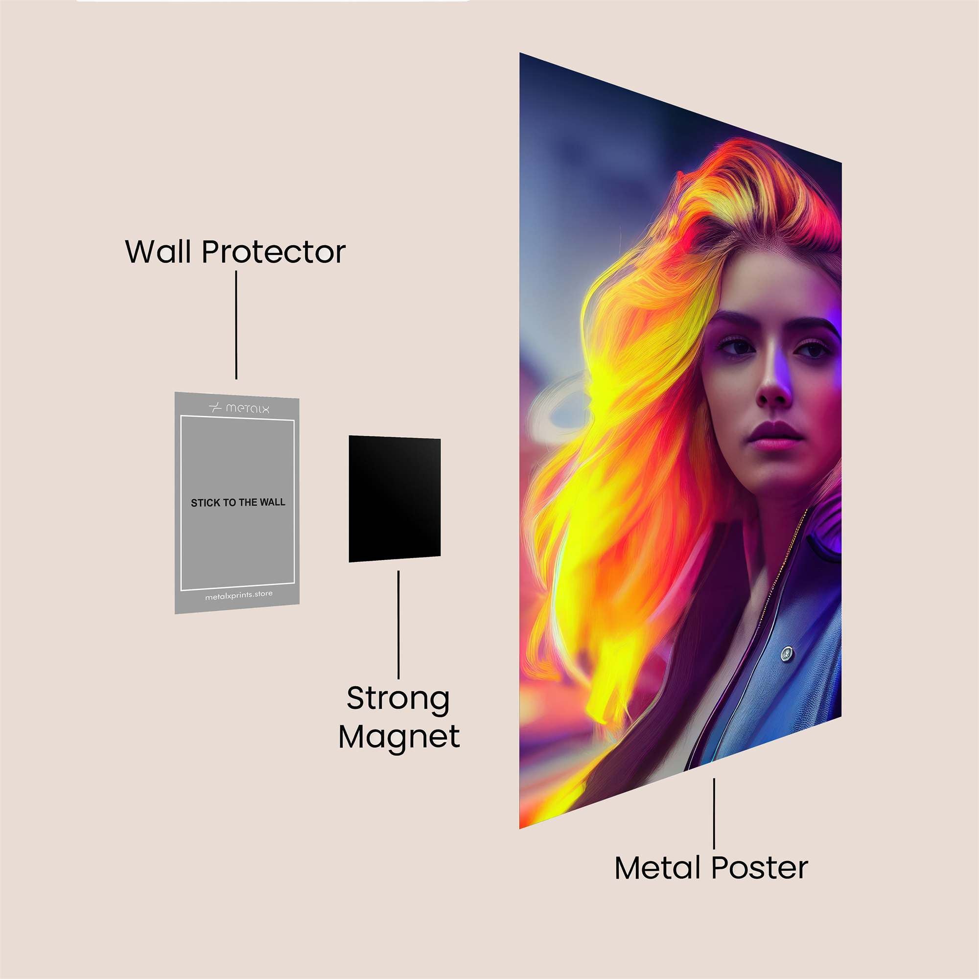 Neon Rebel Safe Wall Magnetic / M