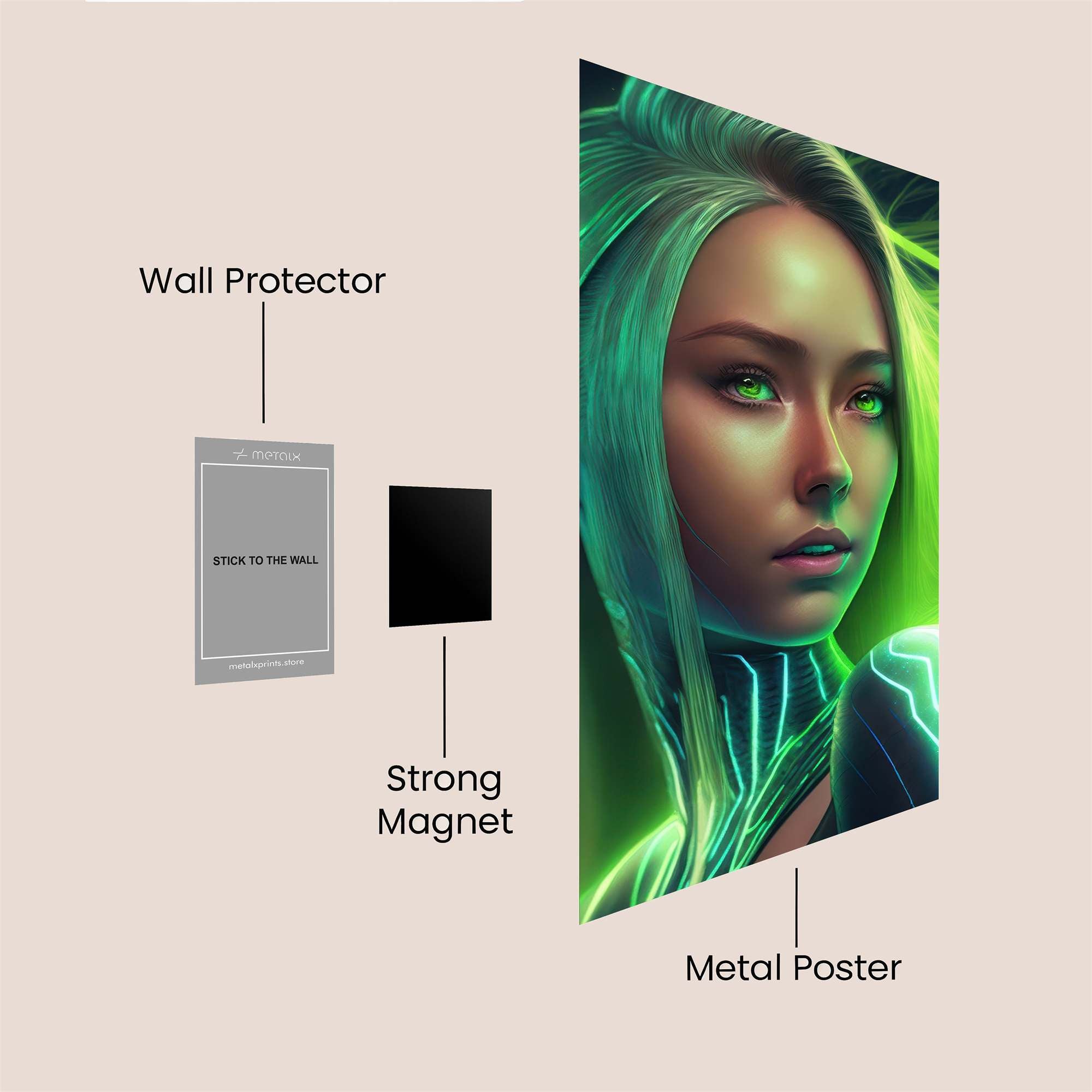 Neon Enigma Safe Wall Magnetic / M