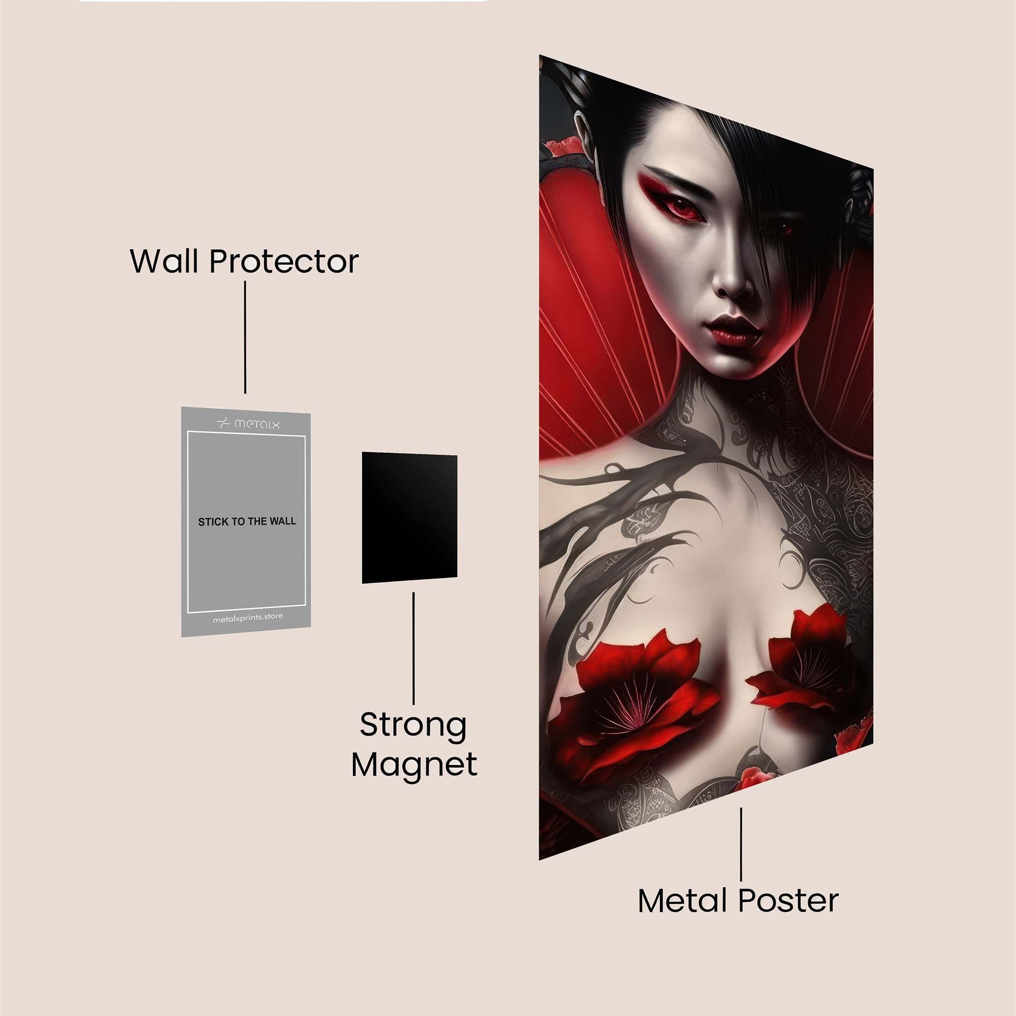 Geisha Enigma Safe Wall Magnetic / M