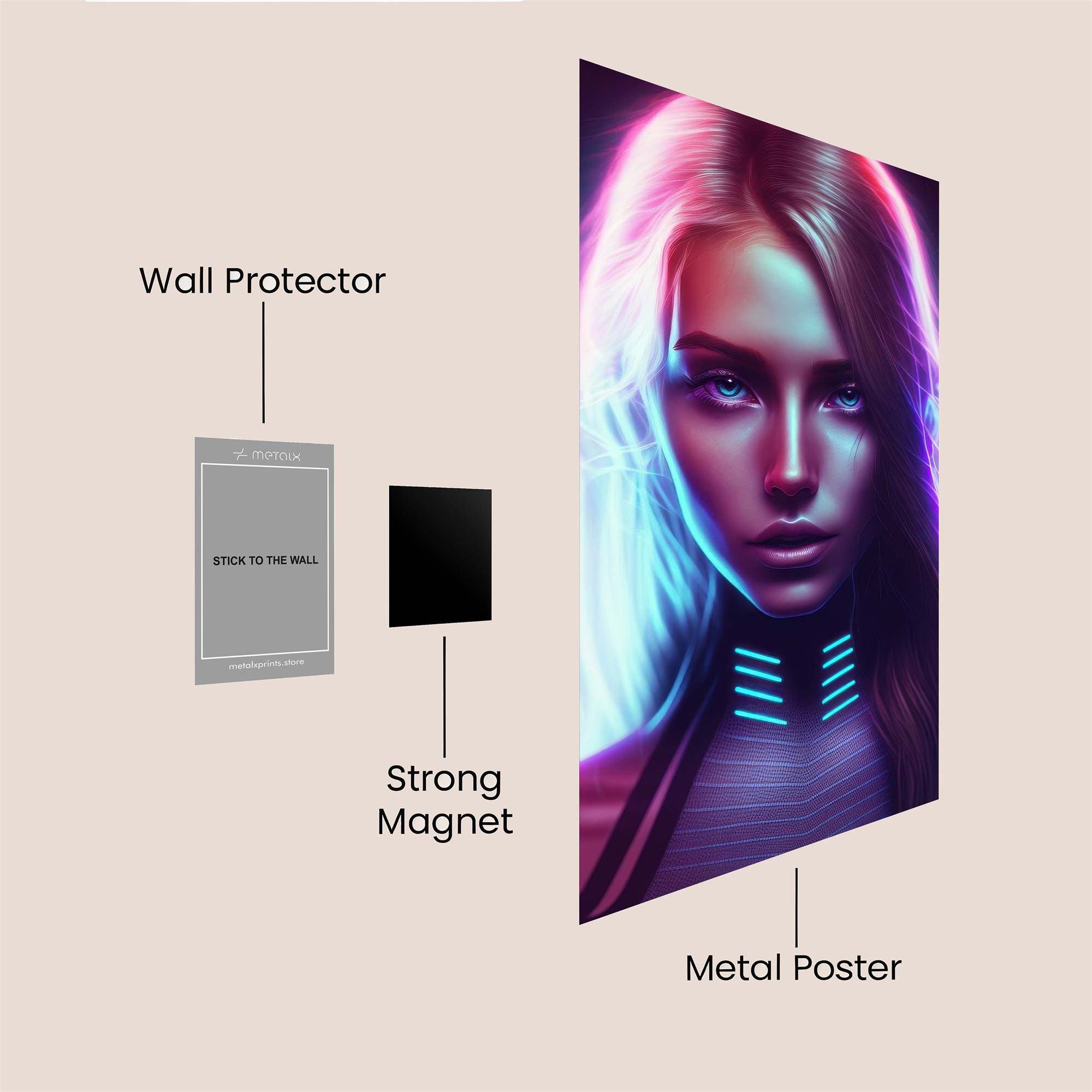 Neon Enigma Safe Wall Magnetic / M