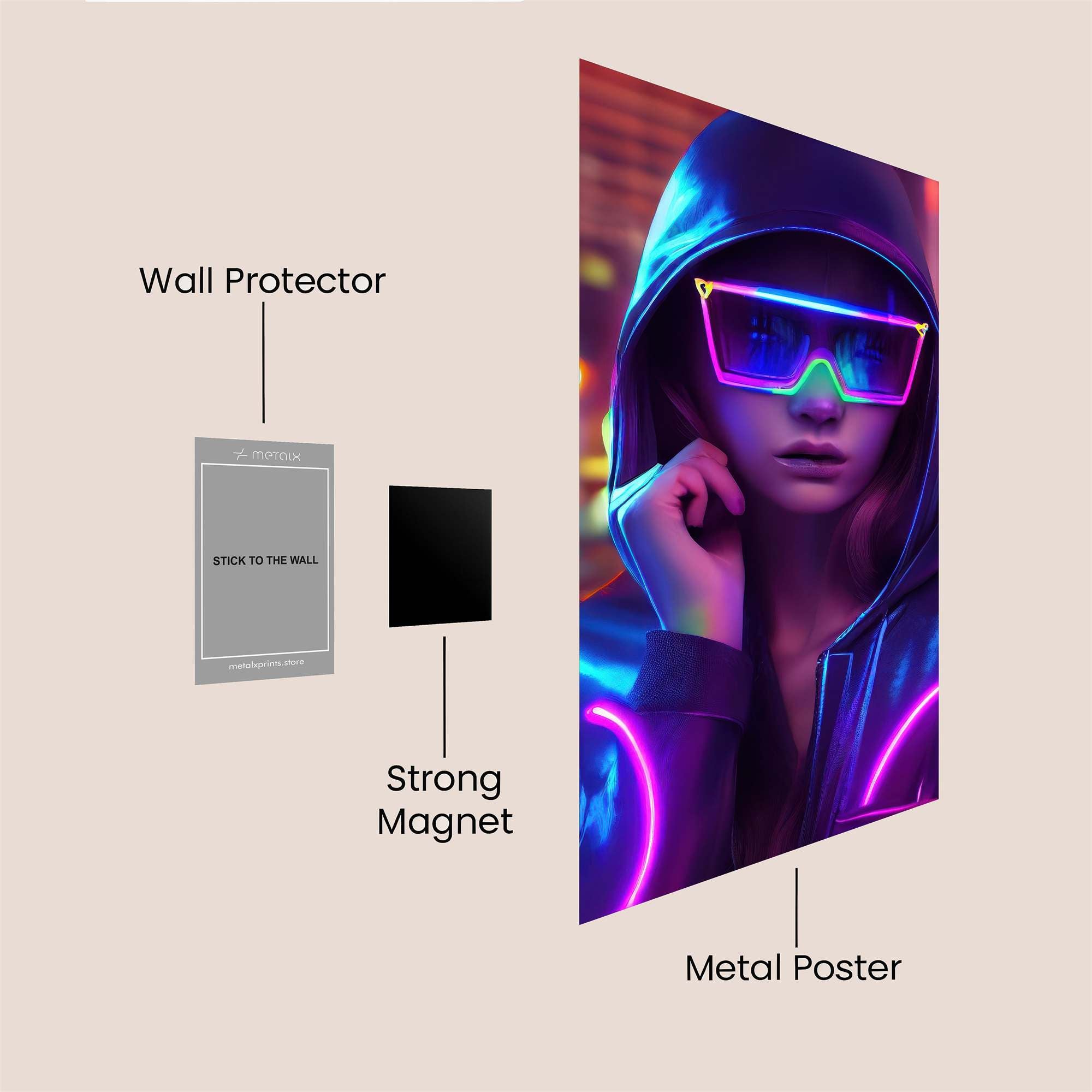 Neon Enigma Safe Wall Magnetic / M