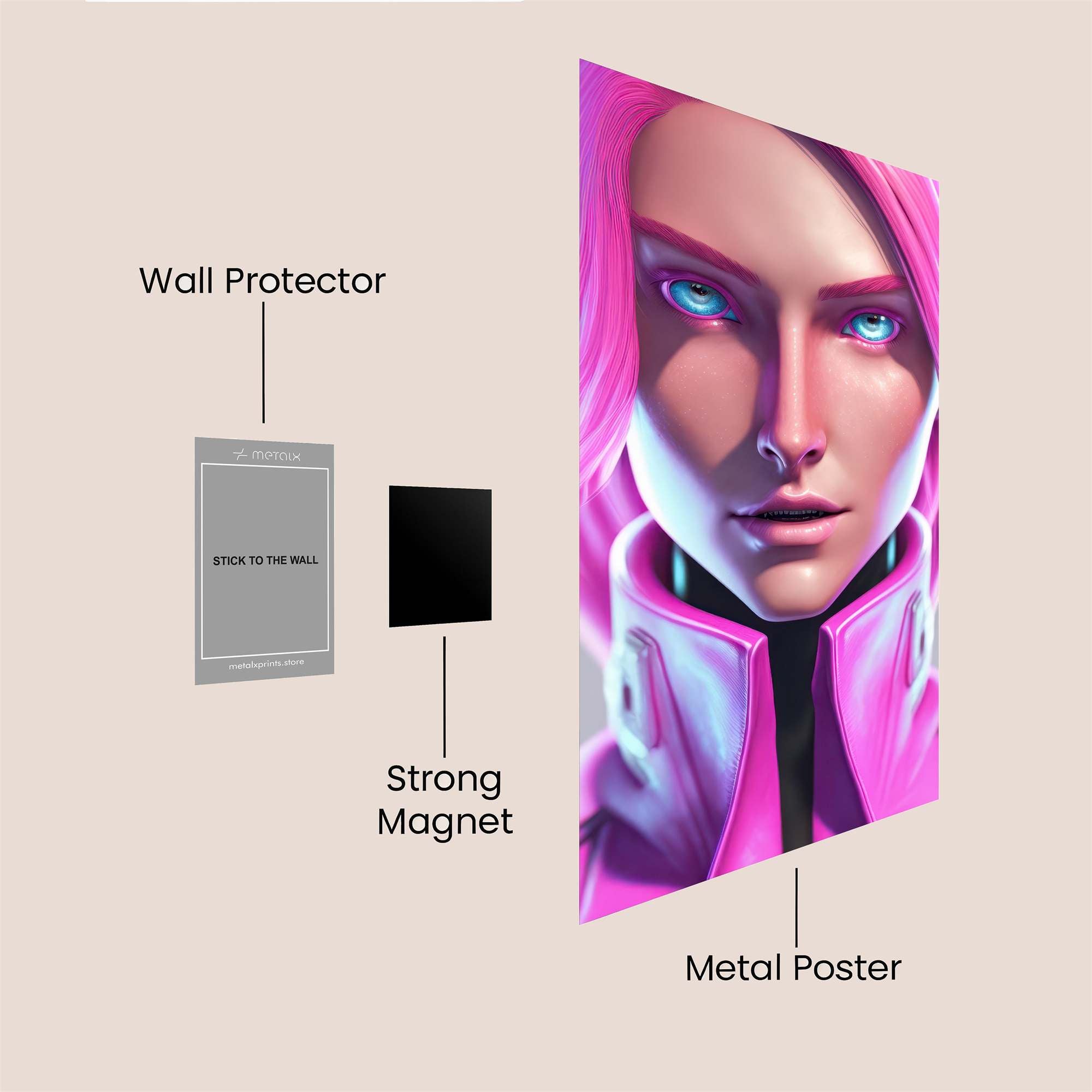 Neon Serenity Safe Wall Magnetic / M