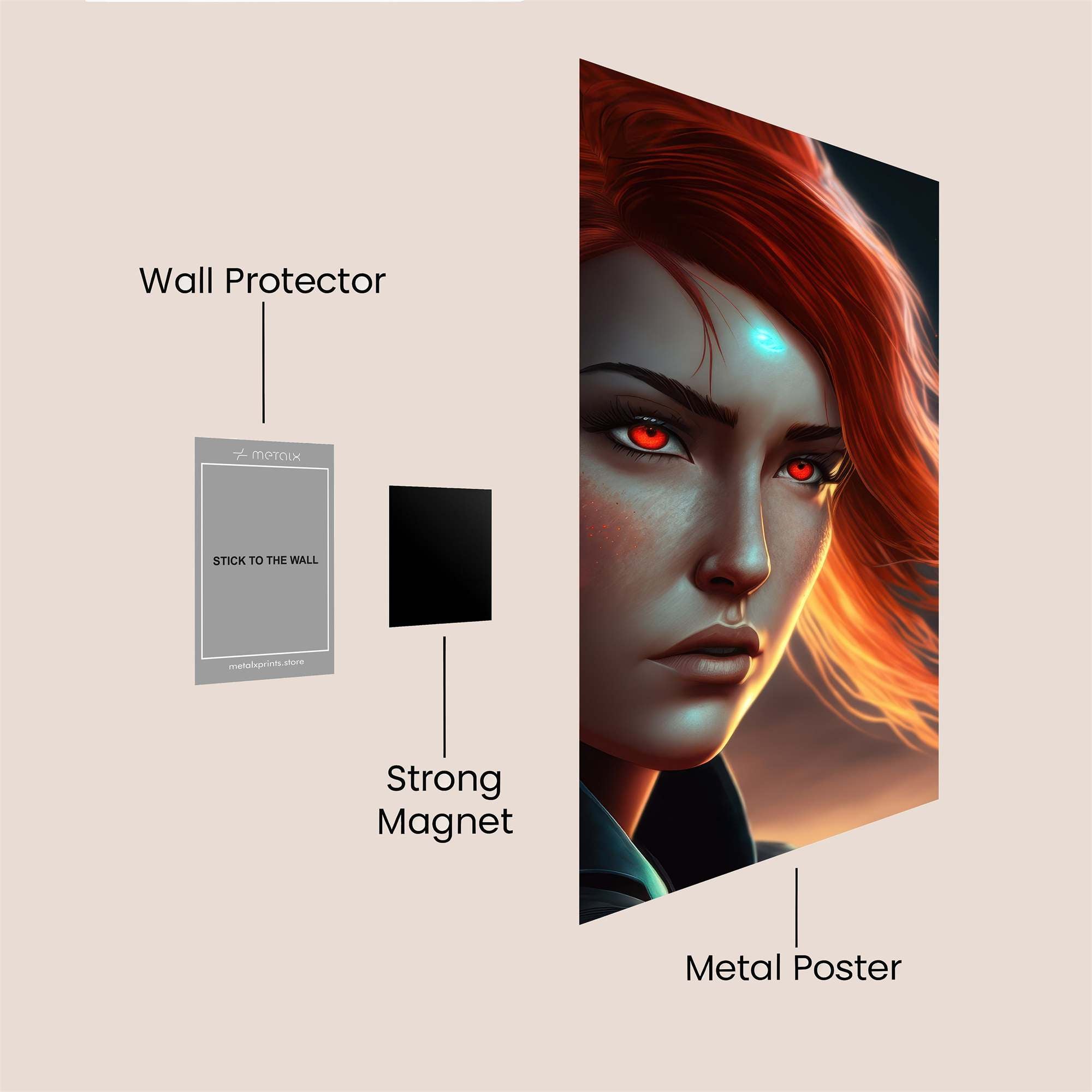 Mystic Blaze Safe Wall Magnetic / M