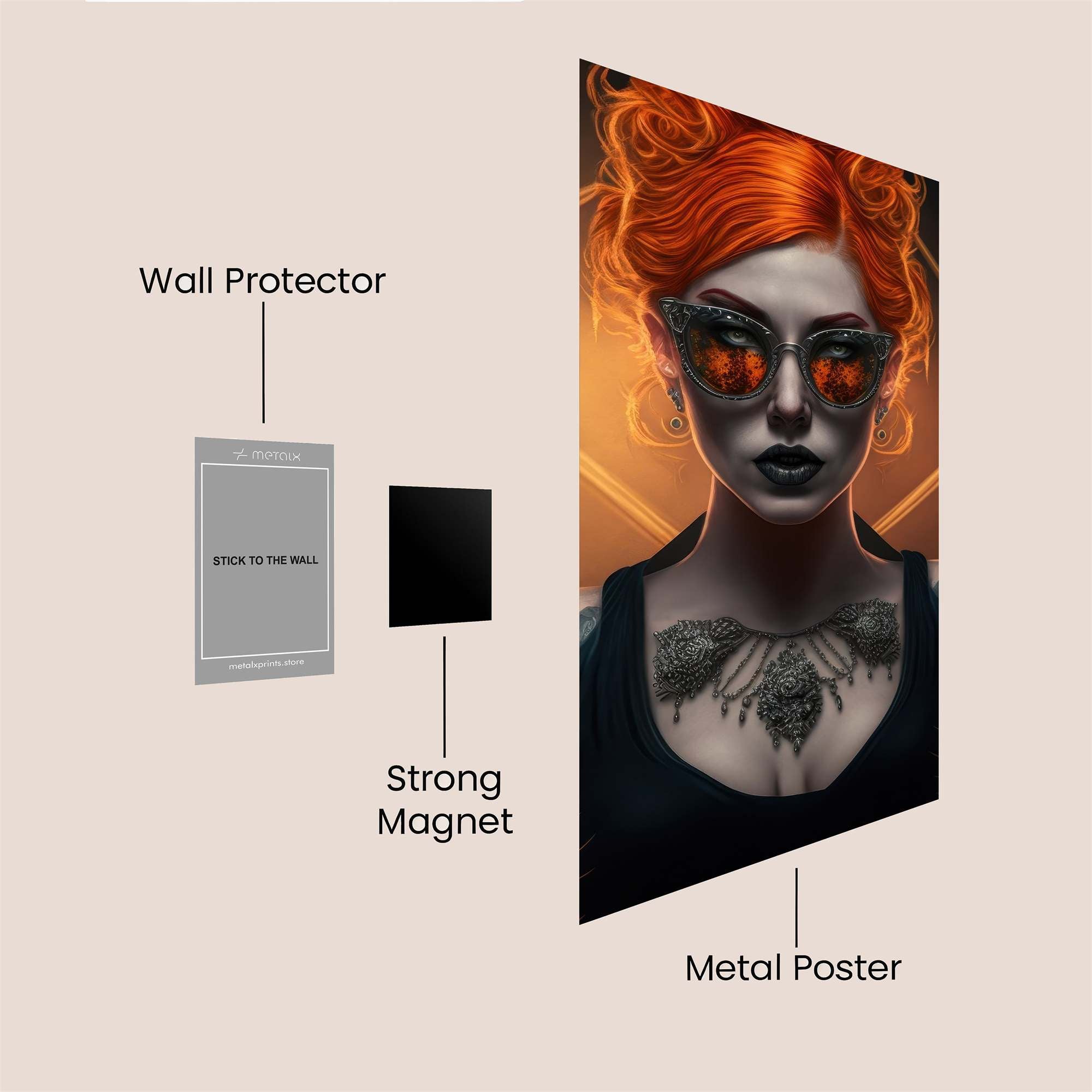 Flame Enigma Safe Wall Magnetic / M