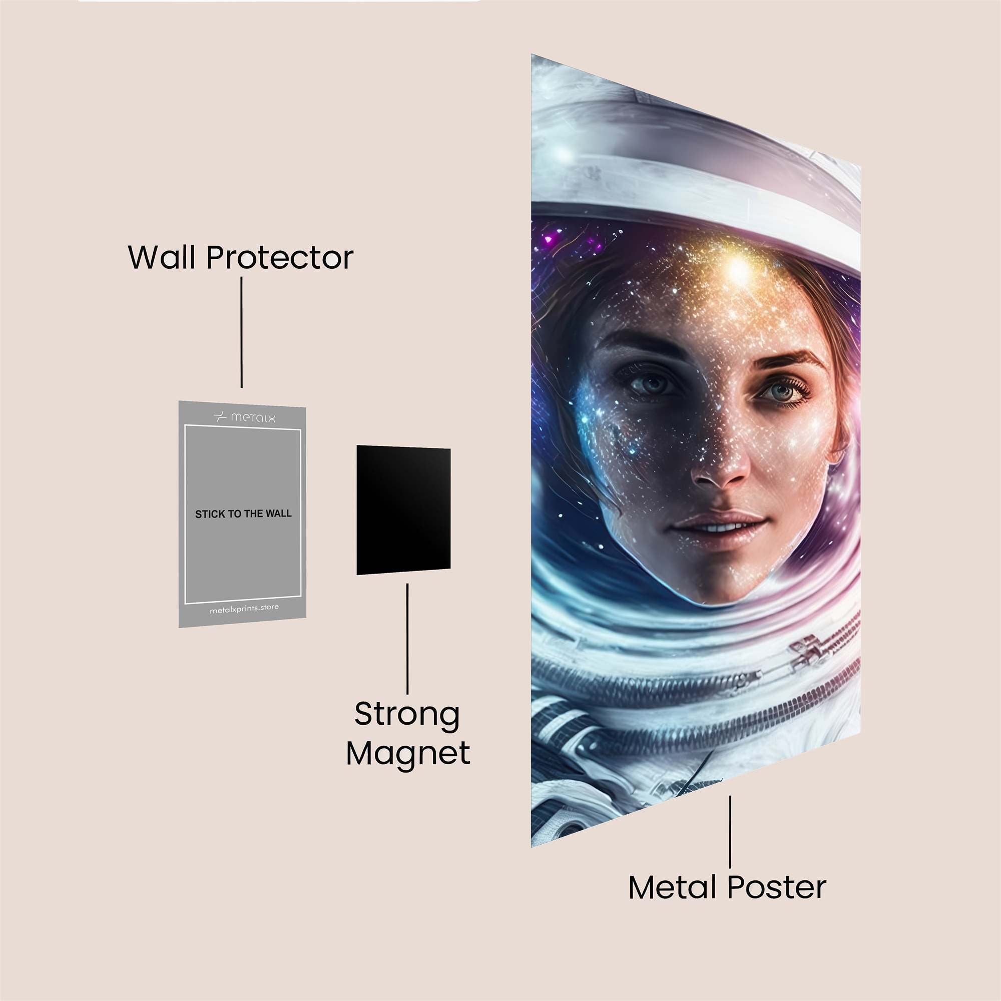 Astronaut Dreamscape Safe Wall Magnetic / M