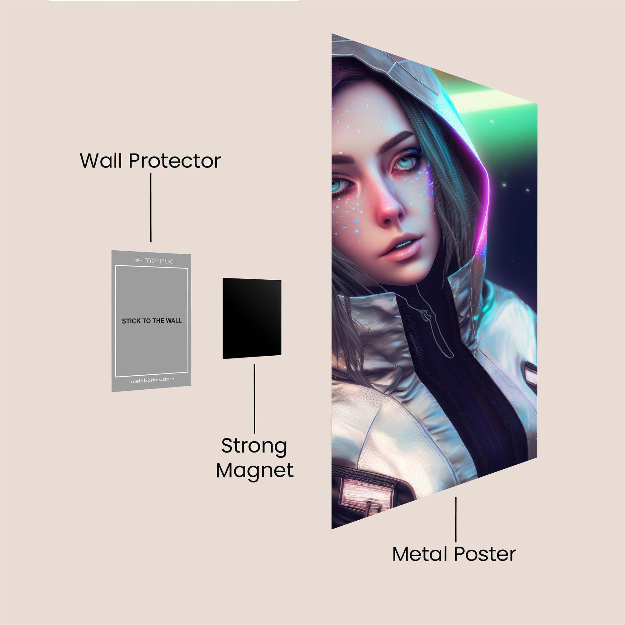 Neon Enigma Safe Wall Magnetic / M