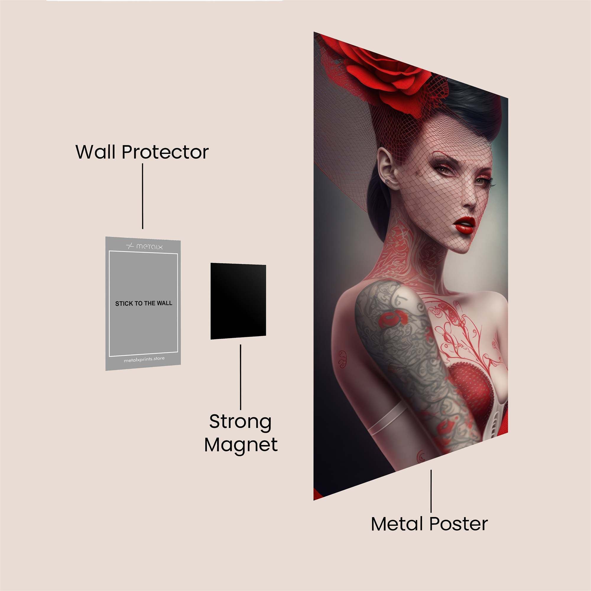 Rose Enigma Safe Wall Magnetic / M