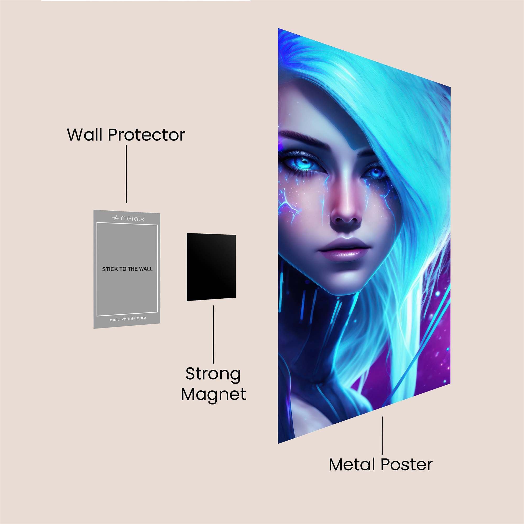 Cyber Serenity Safe Wall Magnetic / M