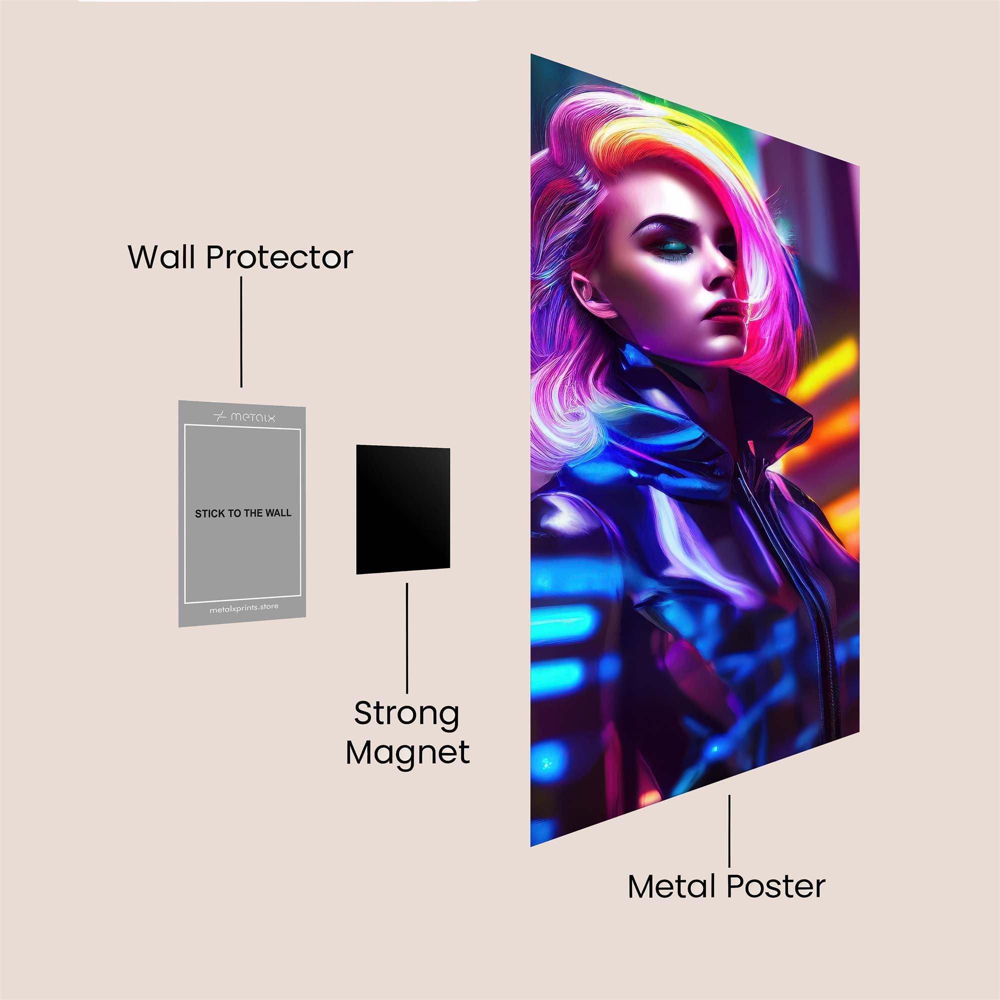 Neon Enigma Safe Wall Magnetic / M