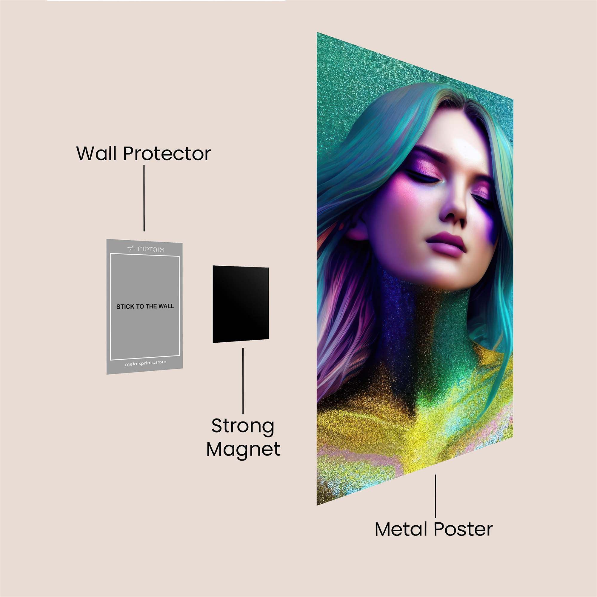 Mermaid Dream Safe Wall Magnetic / M