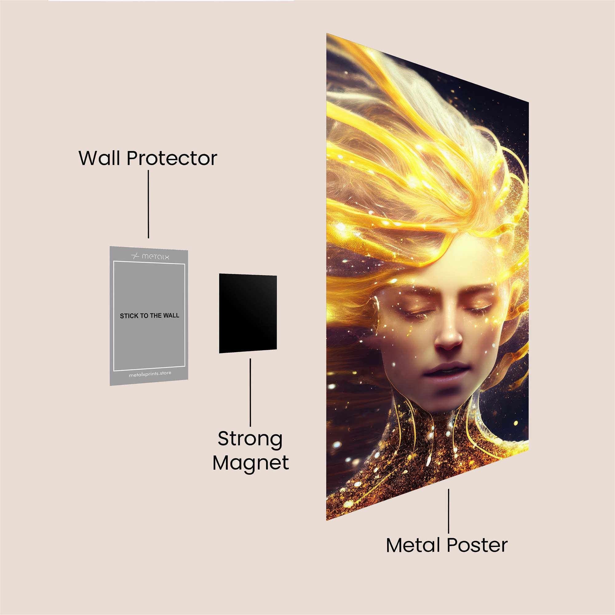 Golden Serenity Safe Wall Magnetic / M