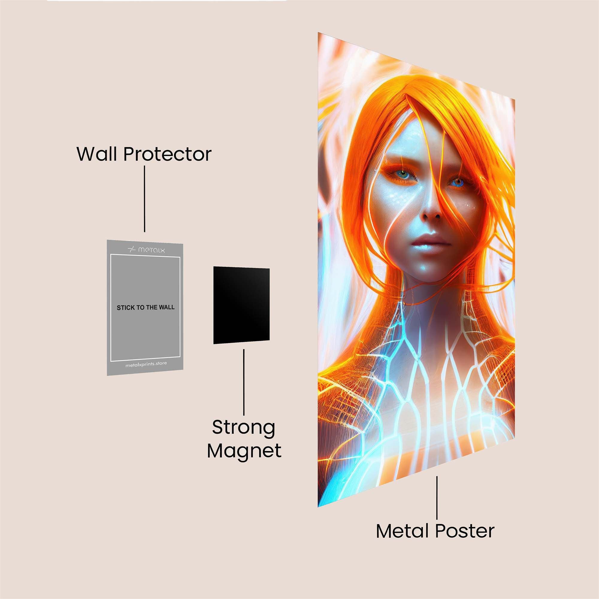 Cyber Serenity Safe Wall Magnetic / M