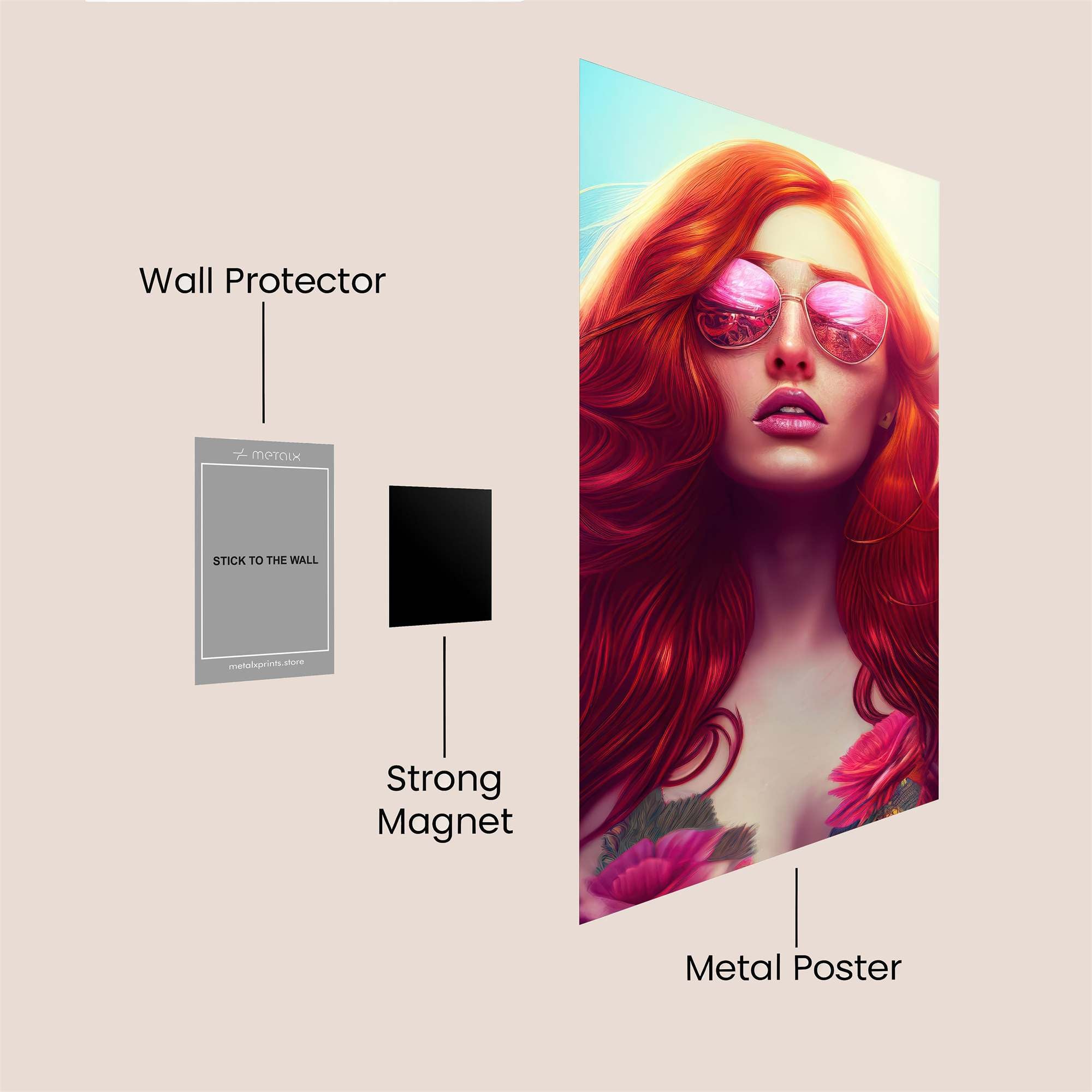 Fiery Serenity Safe Wall Magnetic / M