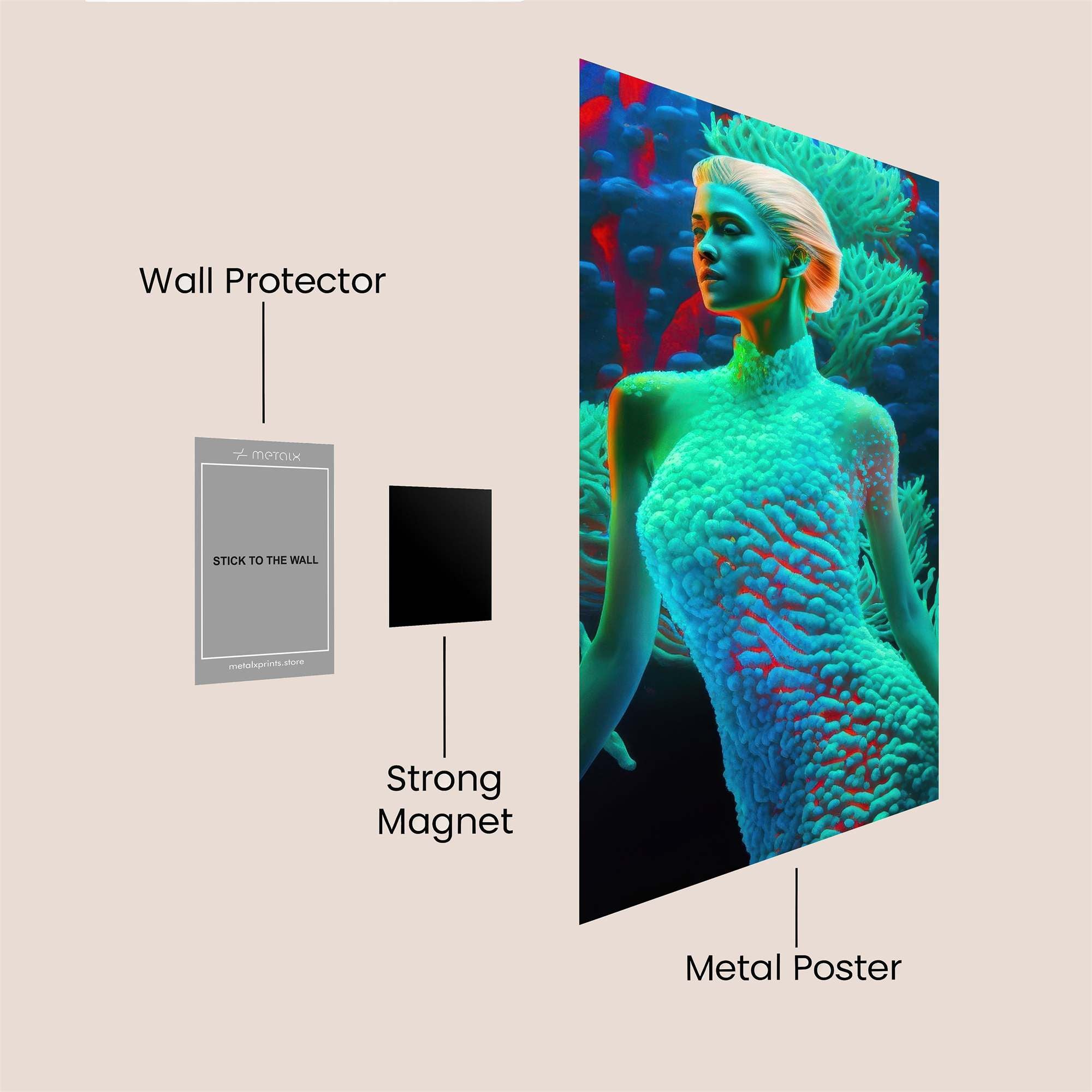 Coral Enchantment Safe Wall Magnetic / M