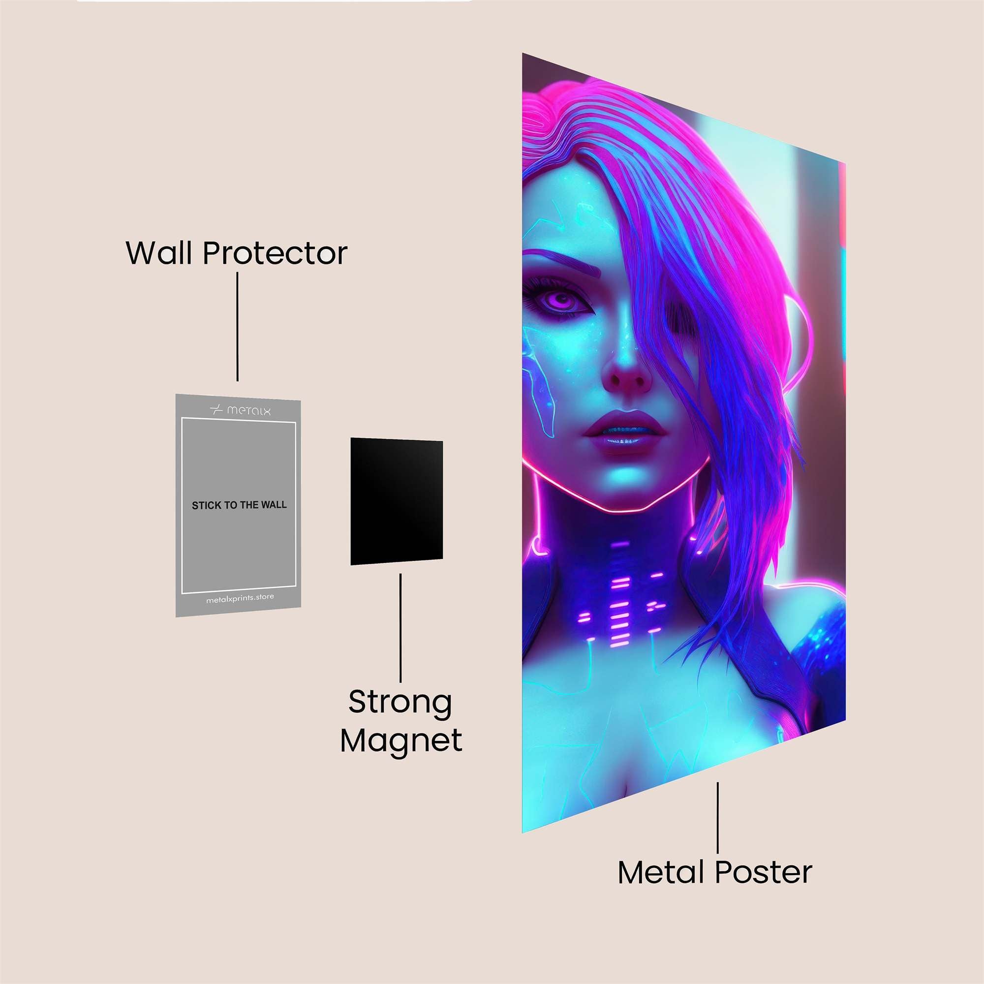 Neon Enigma Safe Wall Magnetic / M