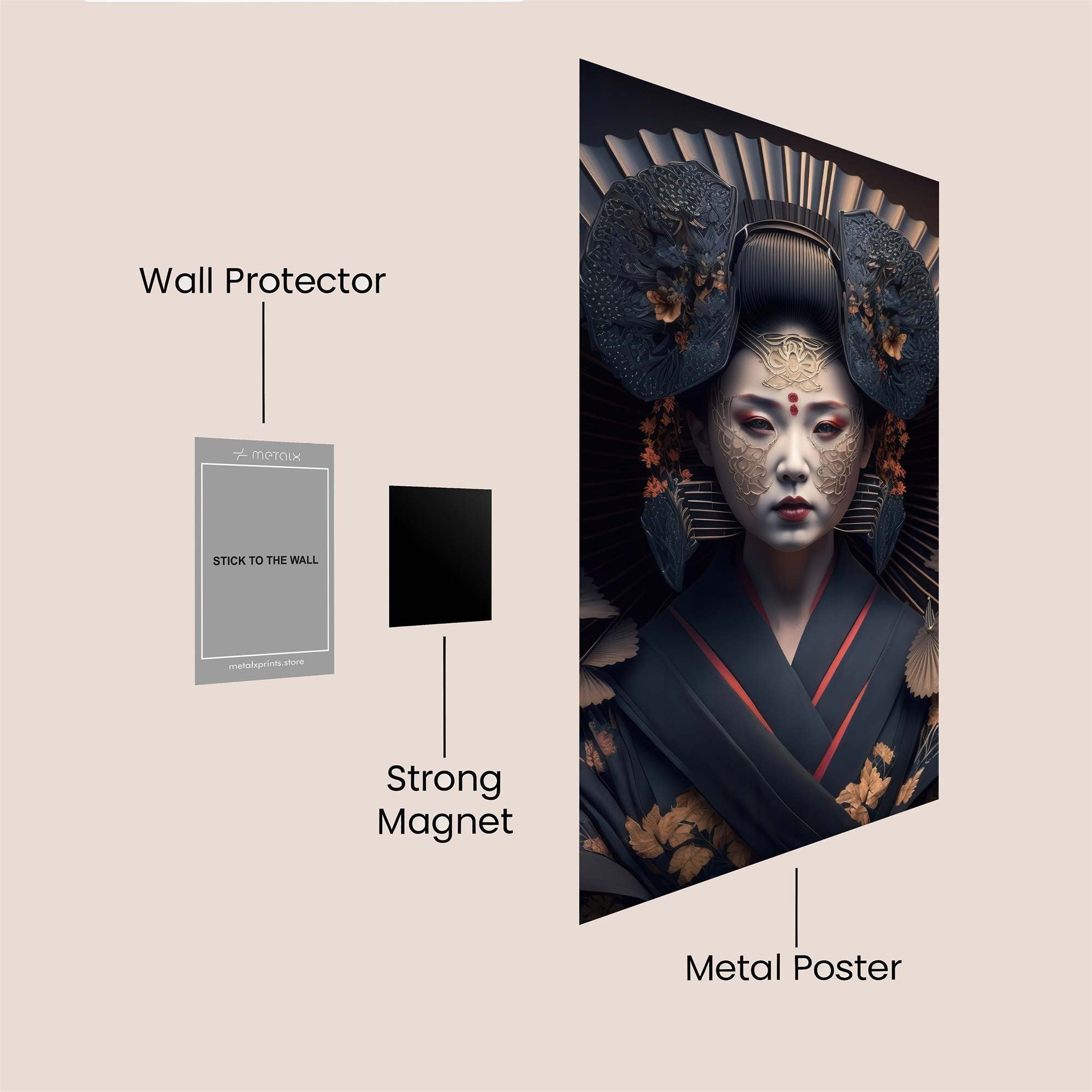 Geisha Enigma Safe Wall Magnetic / M