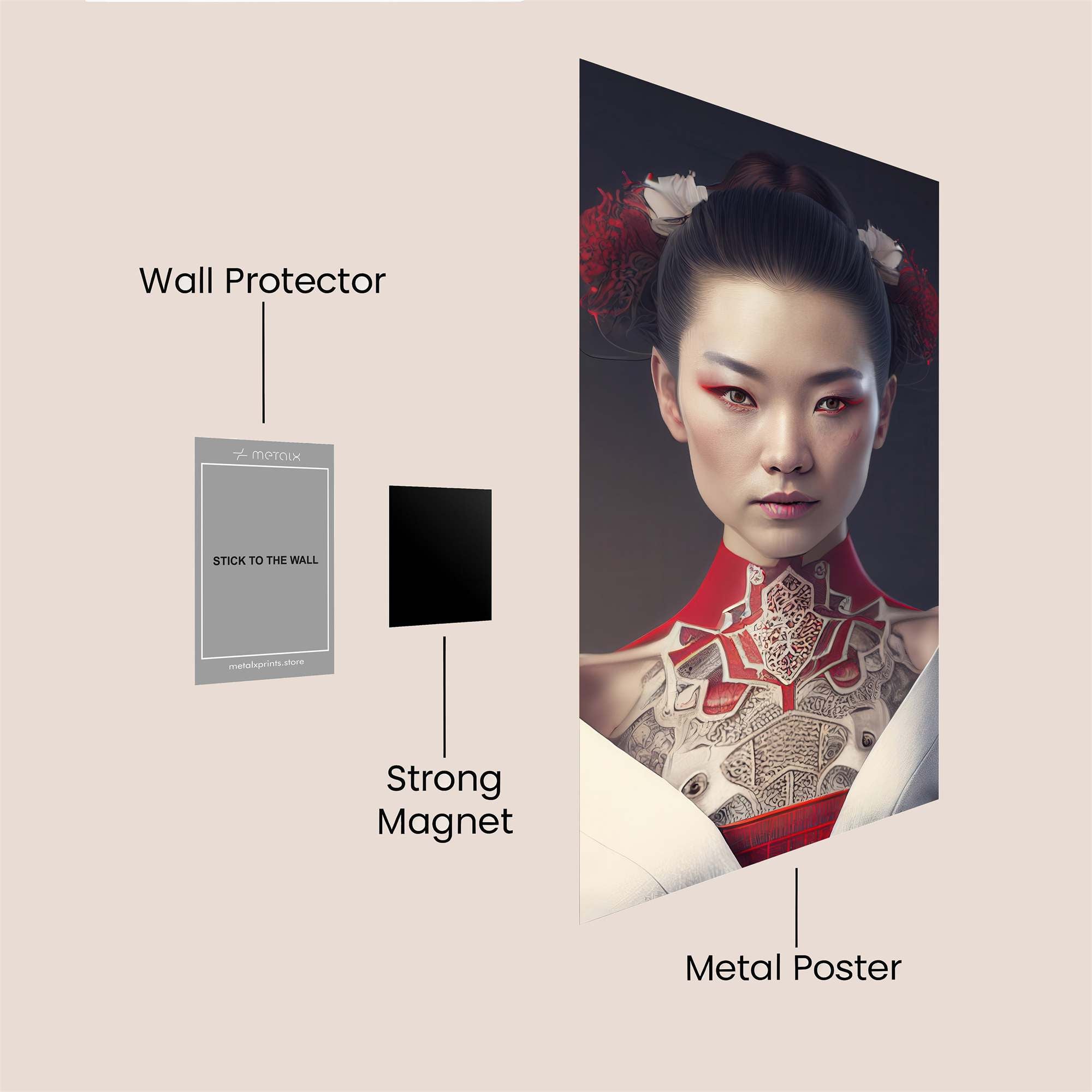 Geisha Enigma Safe Wall Magnetic / M