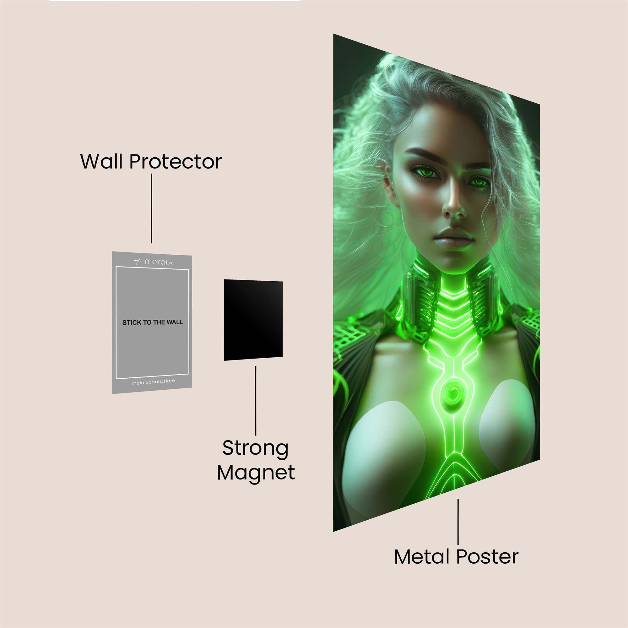 Cyber Enigma Safe Wall Magnetic / M