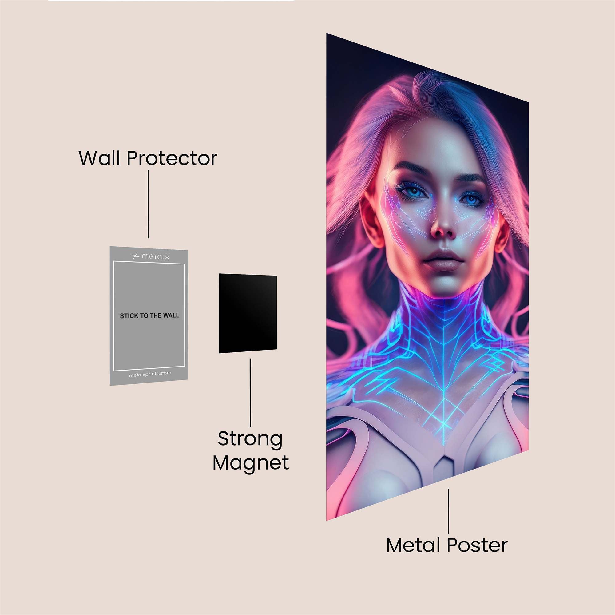 Neon Enigma Safe Wall Magnetic / M