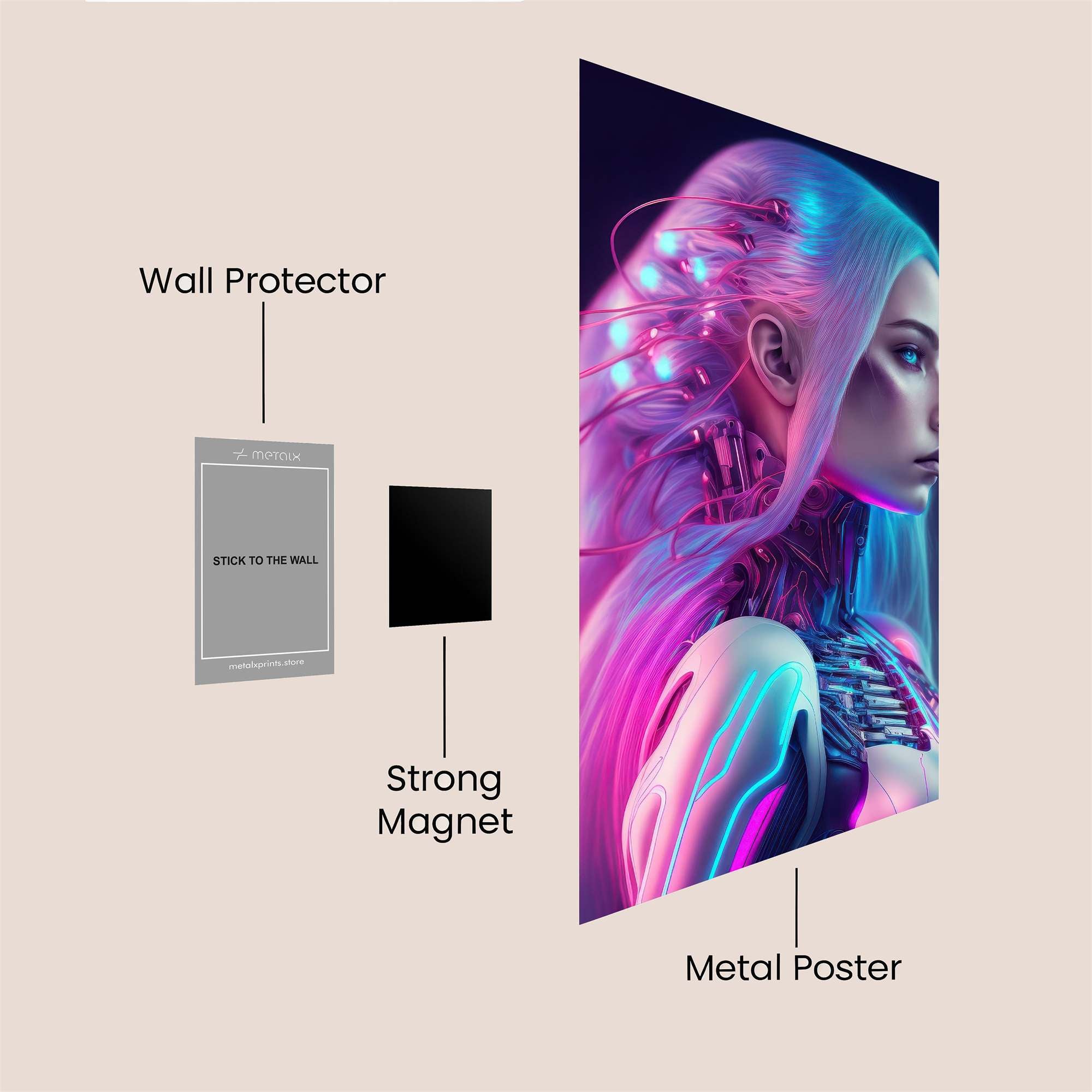 Cyber Serenity Safe Wall Magnetic / M