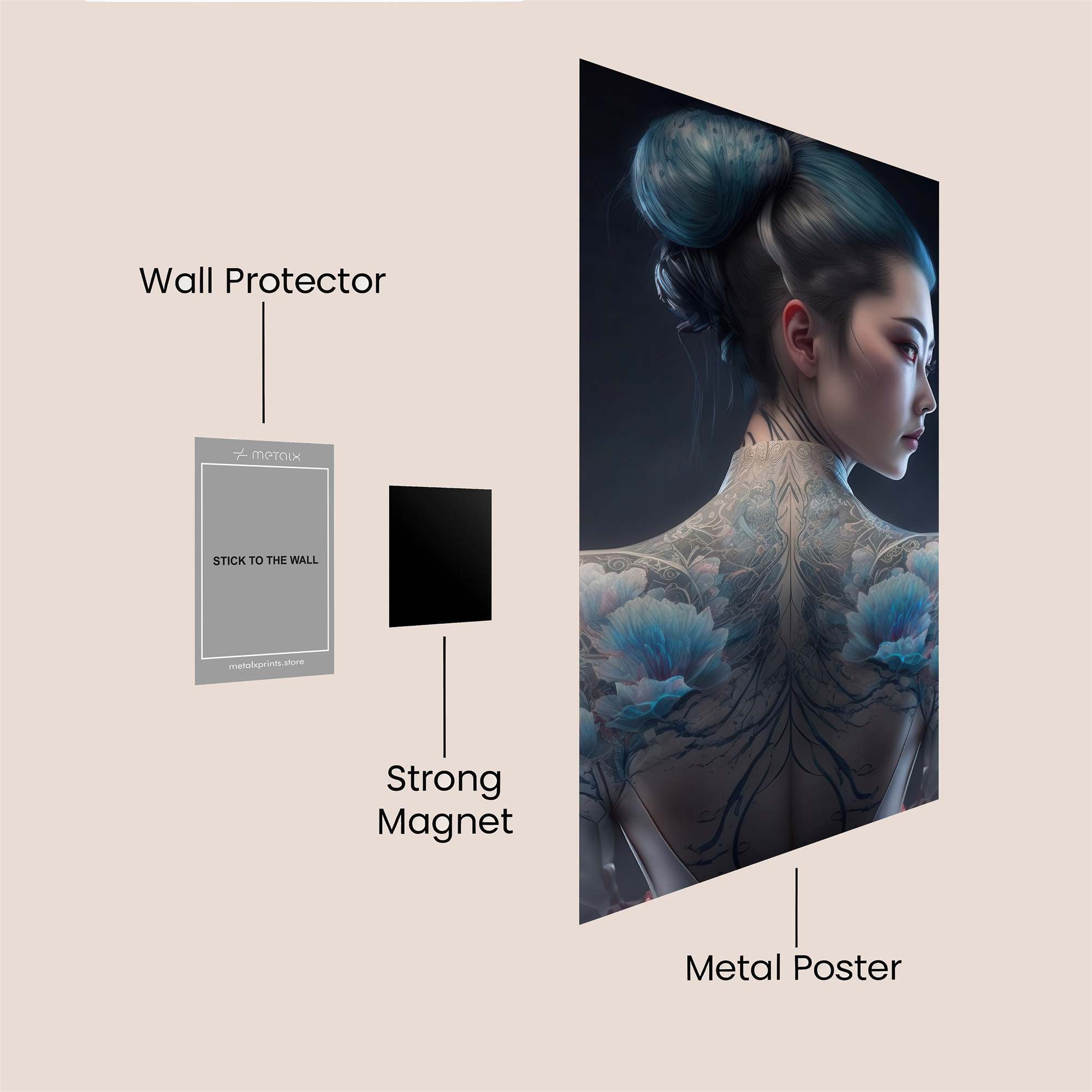 Azure Elegance Safe Wall Magnetic / M