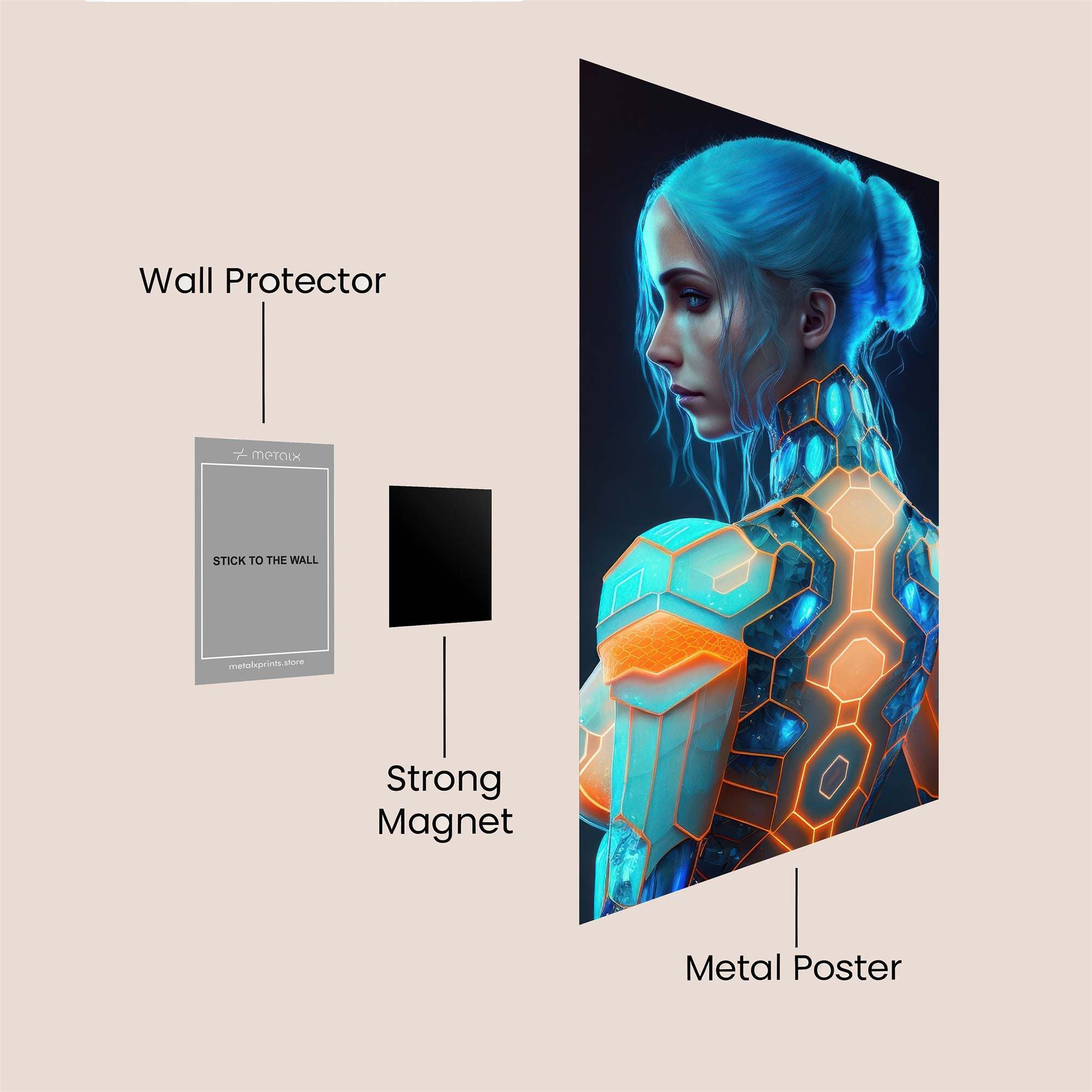 Cyber Serenity Safe Wall Magnetic / M