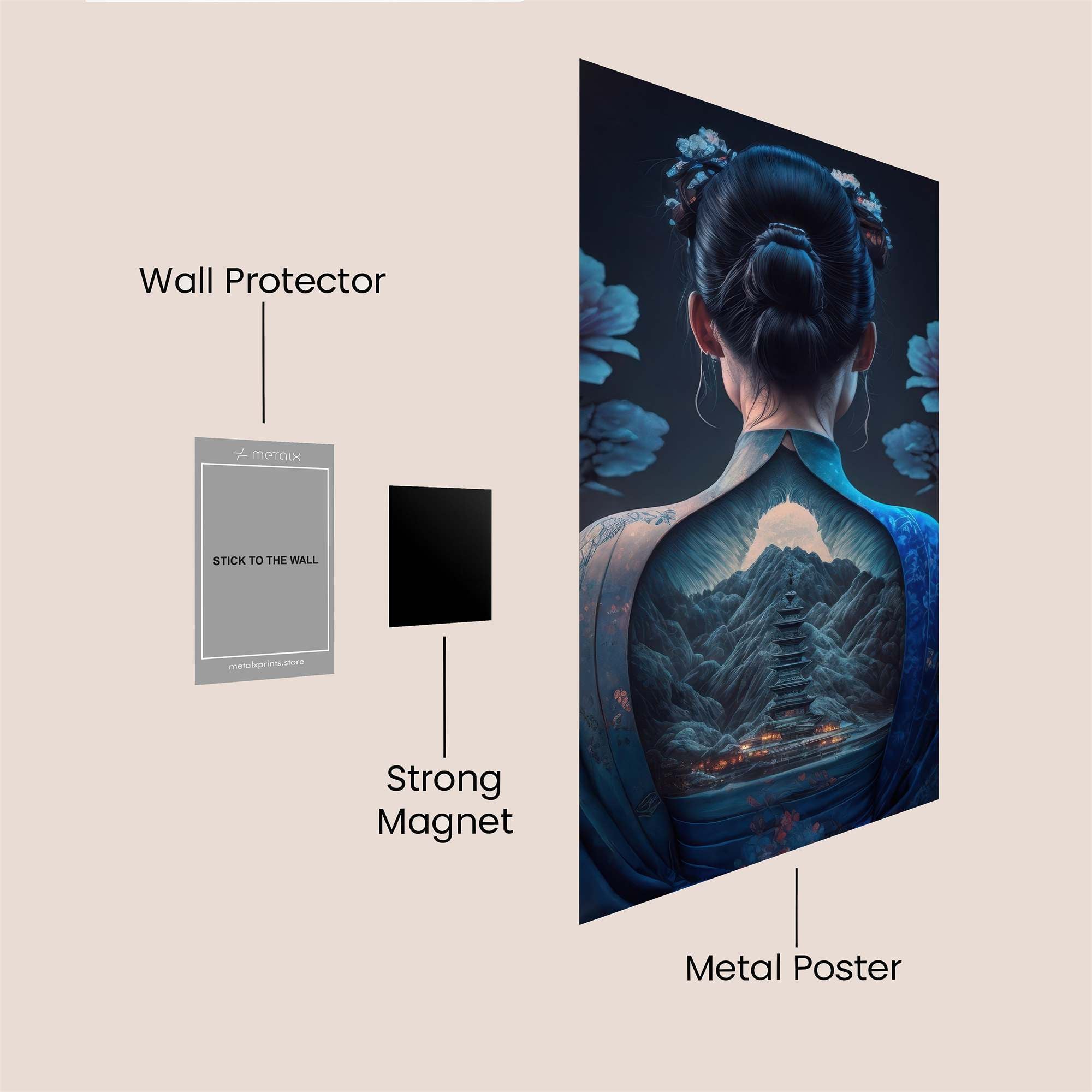 Geisha Serenity Safe Wall Magnetic / M