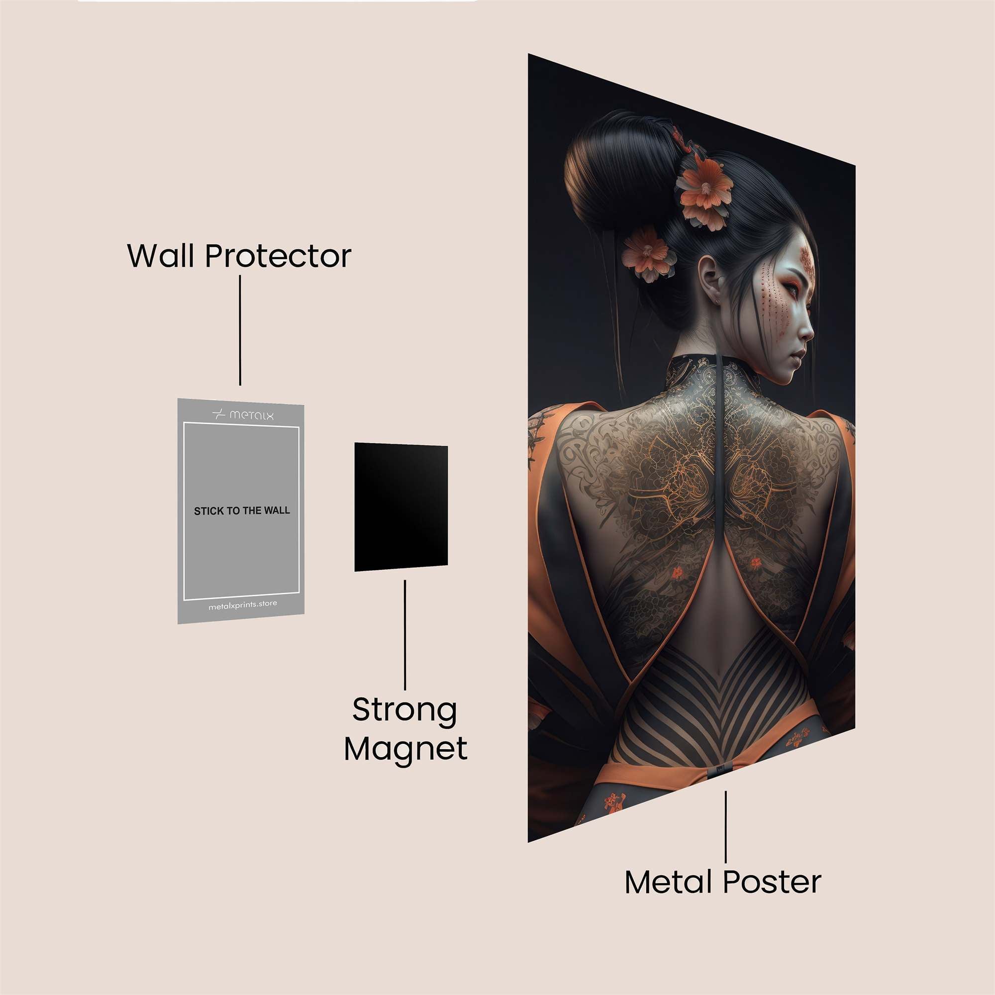 Geisha Enigma Safe Wall Magnetic / M