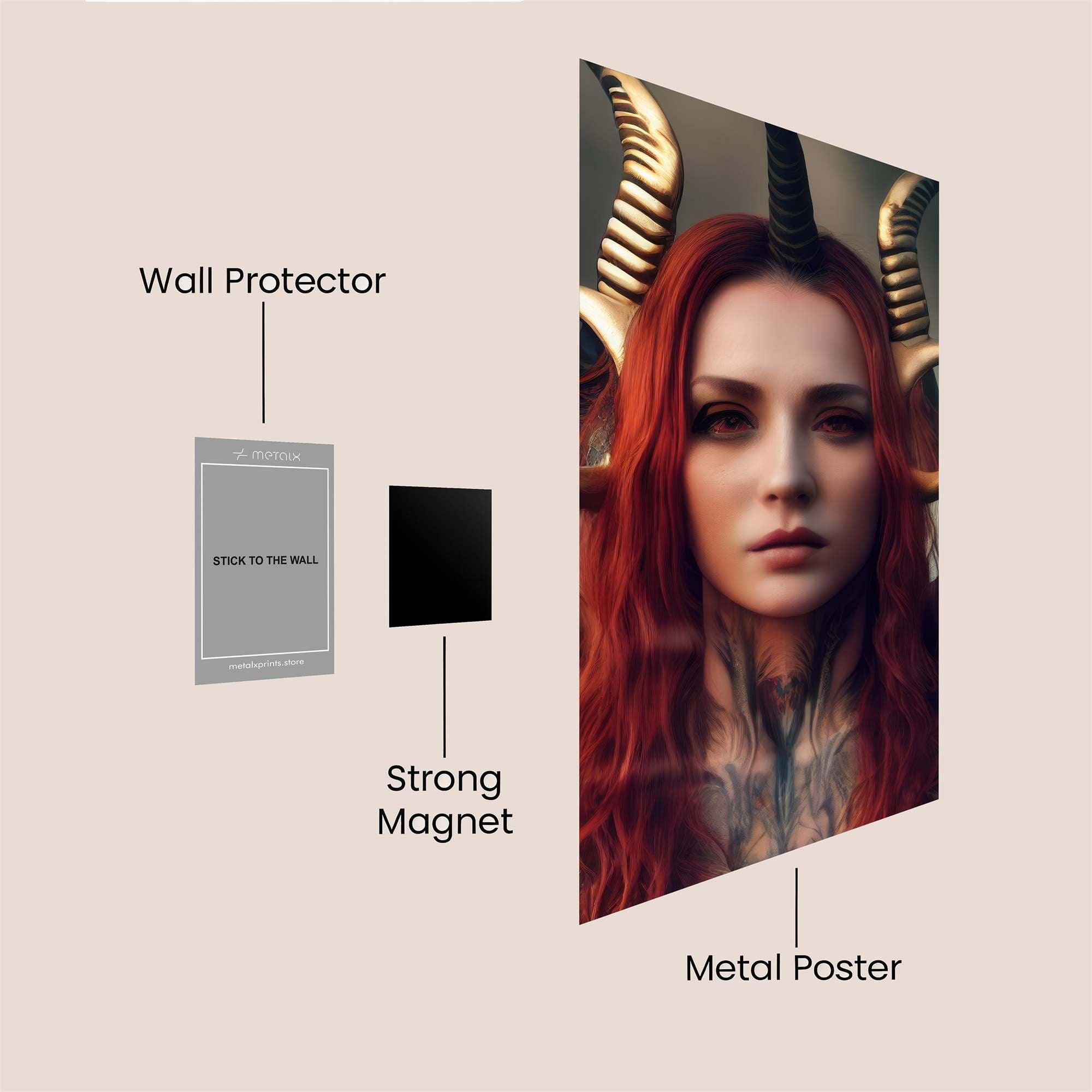 Horns Enigmatic Safe Wall Magnetic / M