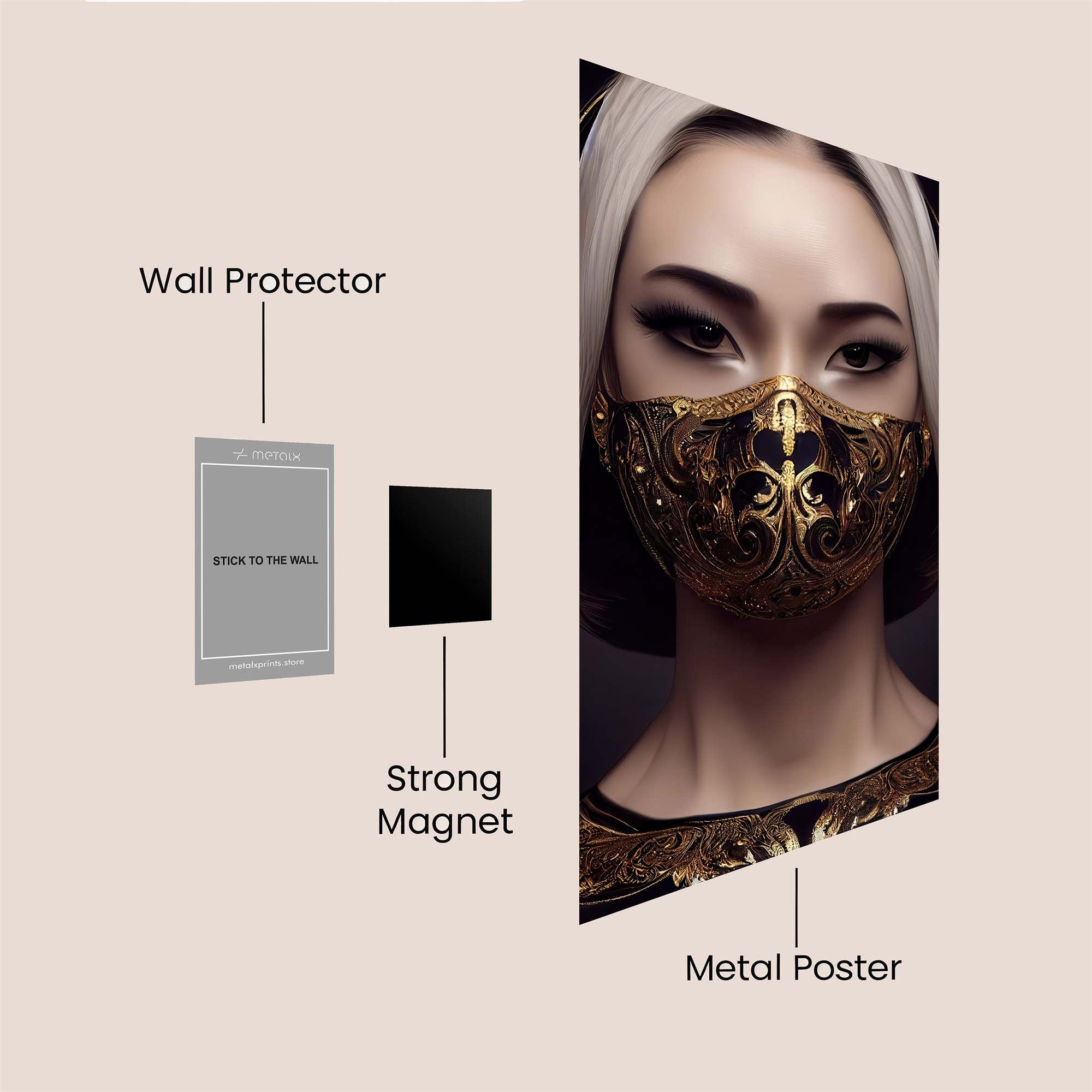 Golden Enigma Safe Wall Magnetic / M