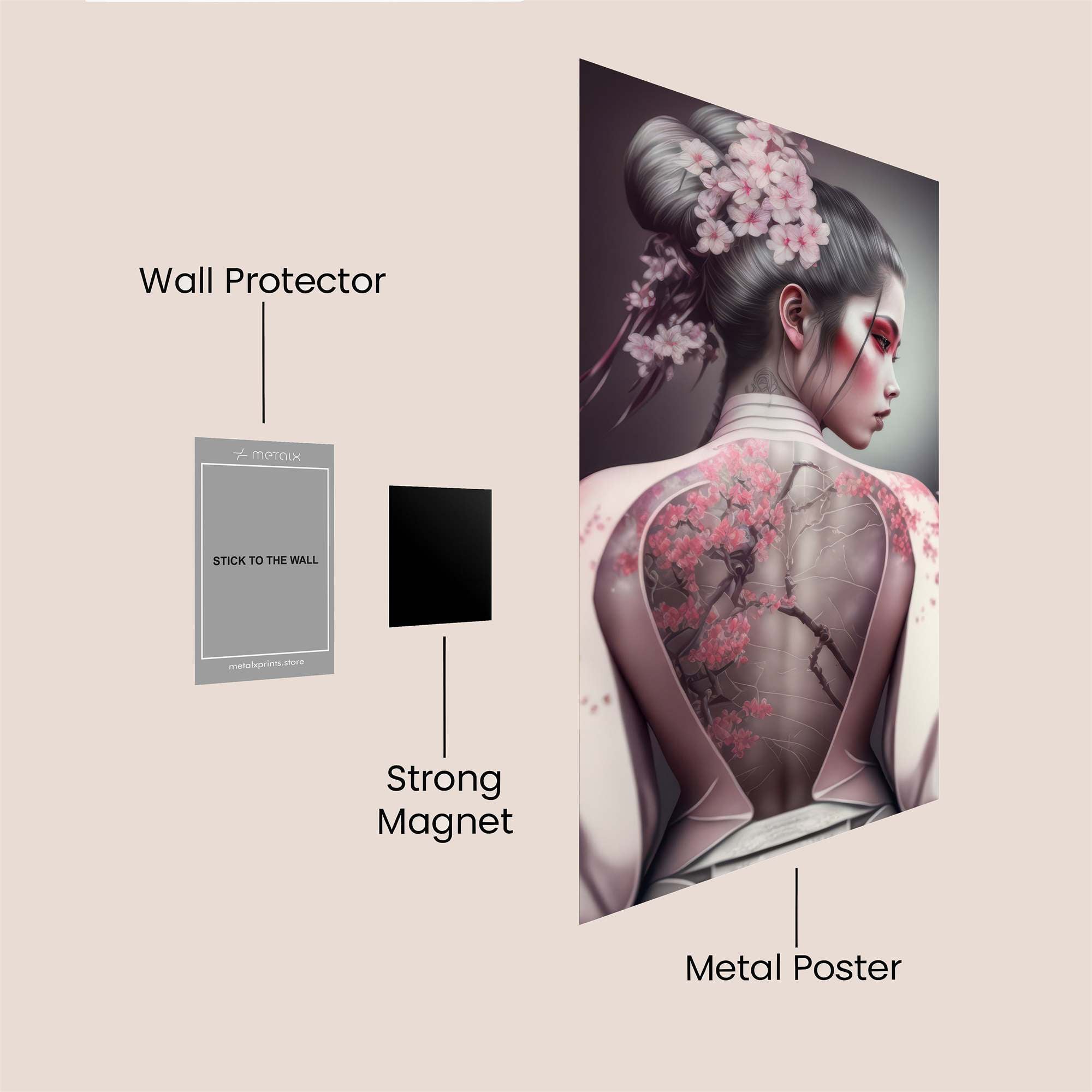 Sakura Serenity Safe Wall Magnetic / M