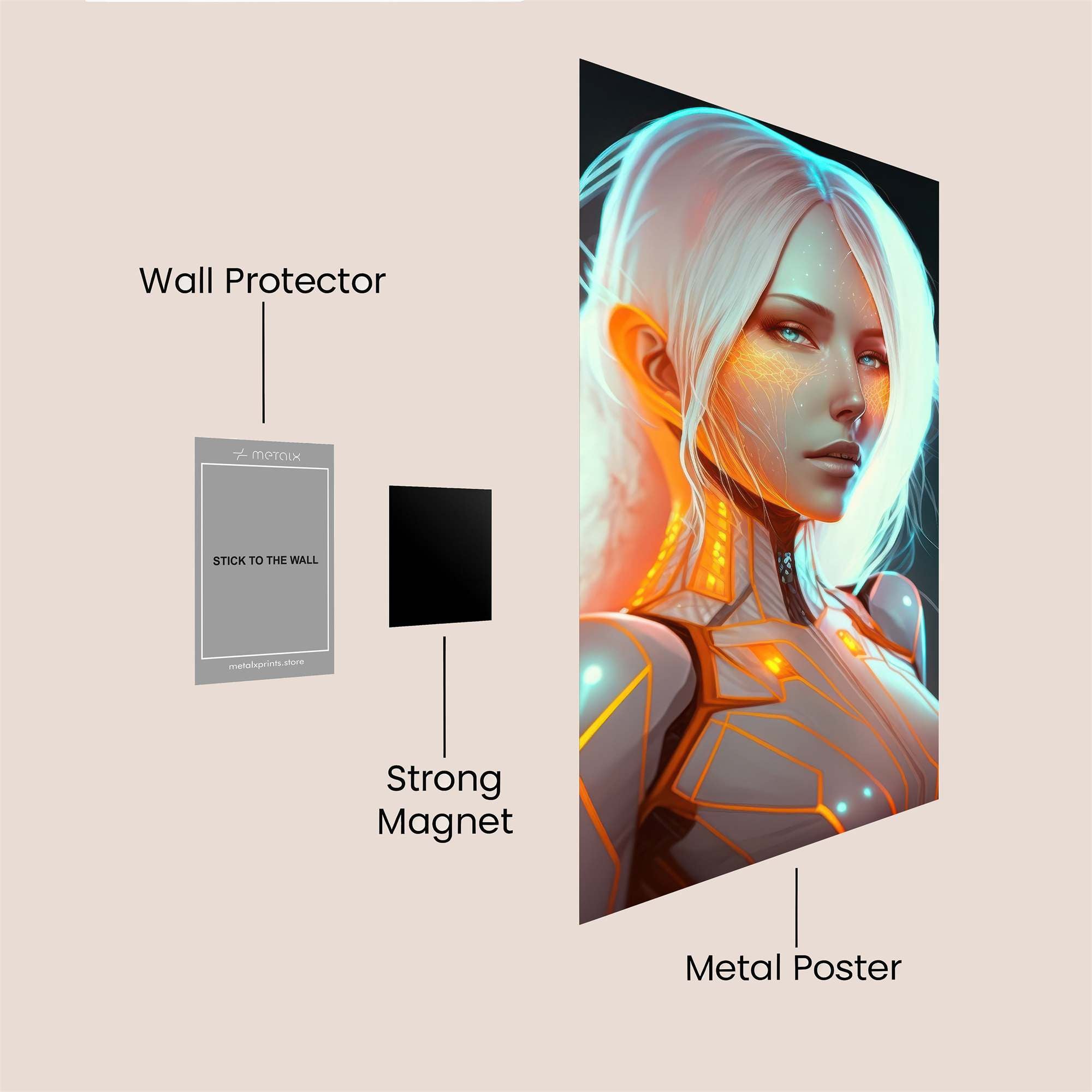 Cyber Serenity Safe Wall Magnetic / M