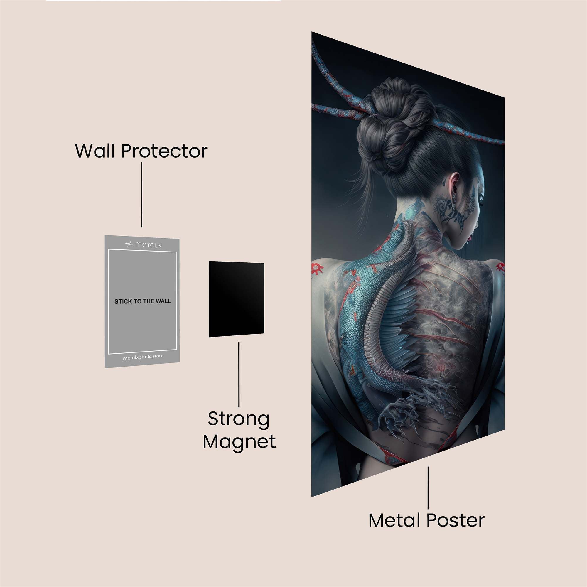 Geisha Enigma Safe Wall Magnetic / M