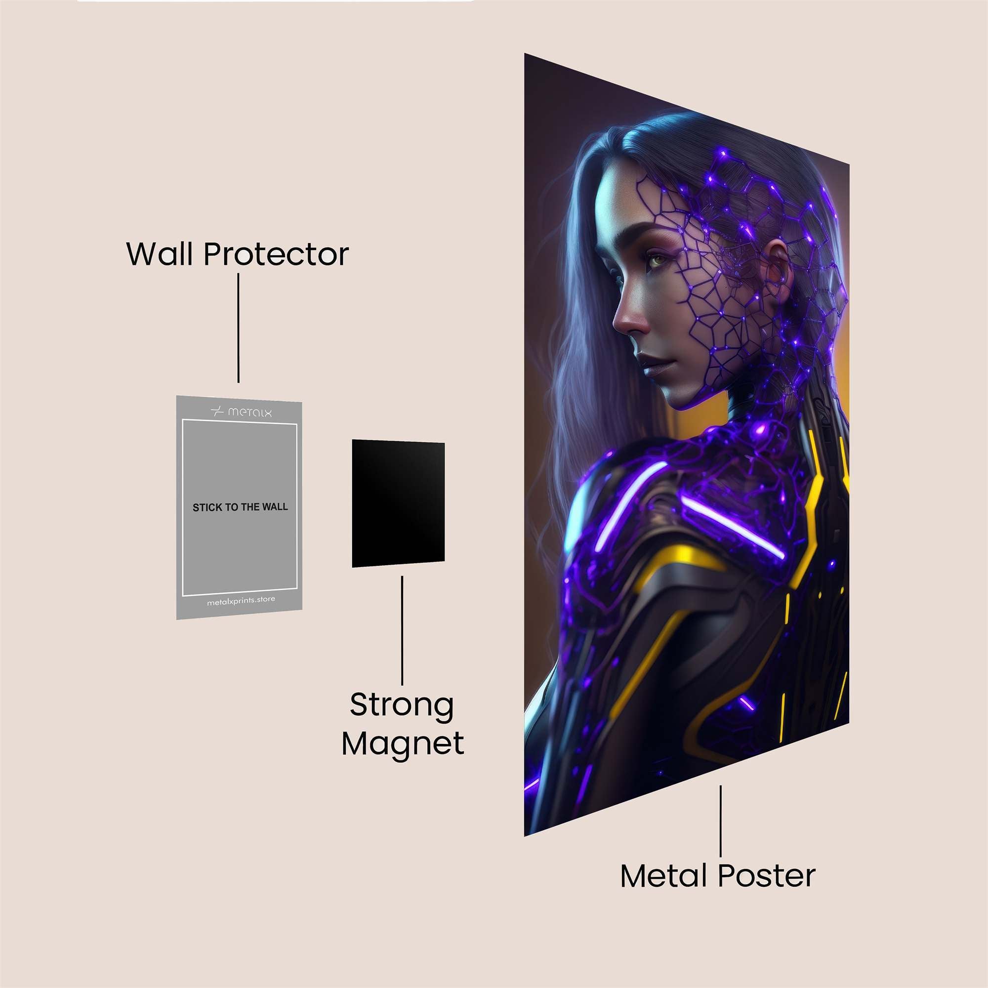 Cyber Serenity Safe Wall Magnetic / M