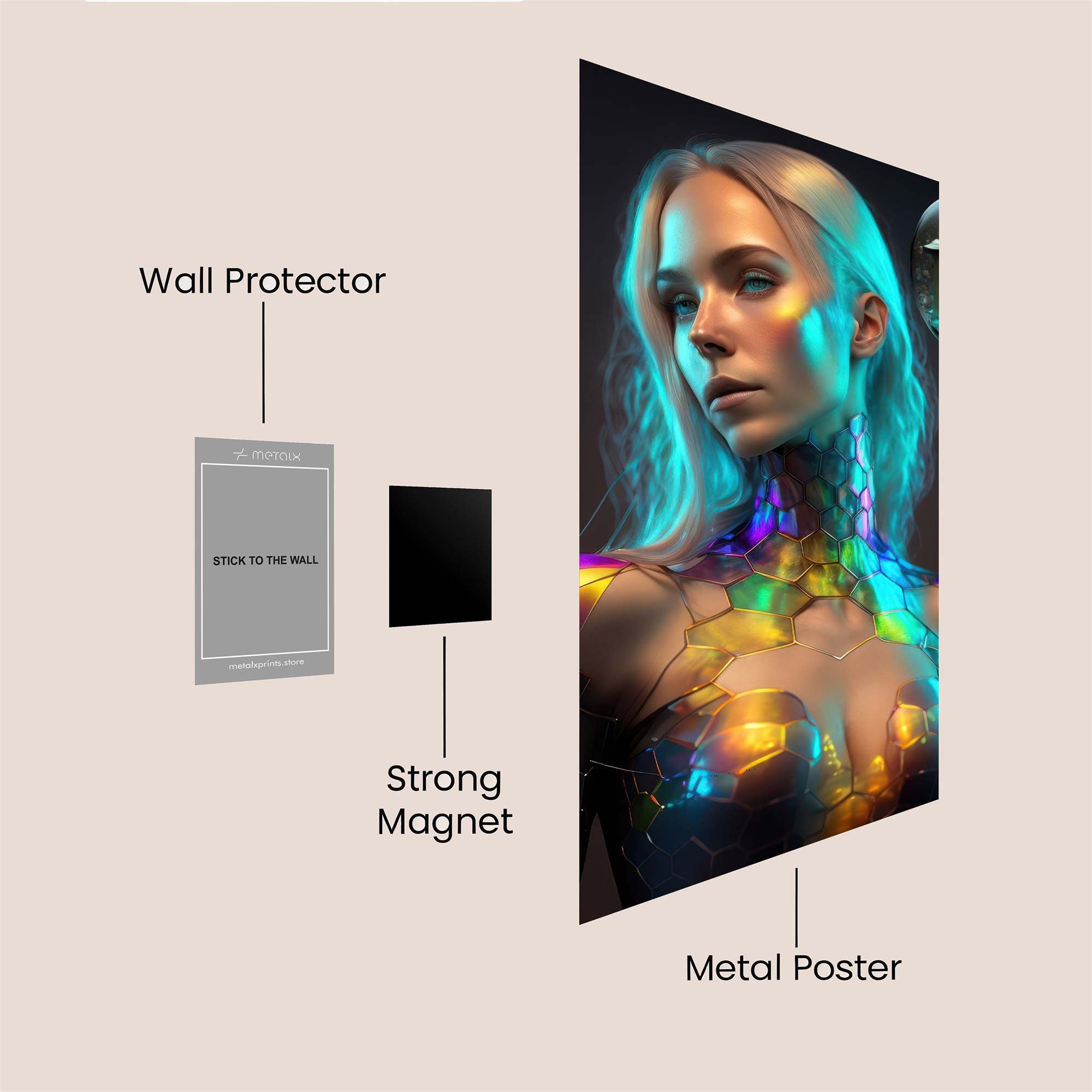 Cyber Serenity Safe Wall Magnetic / M
