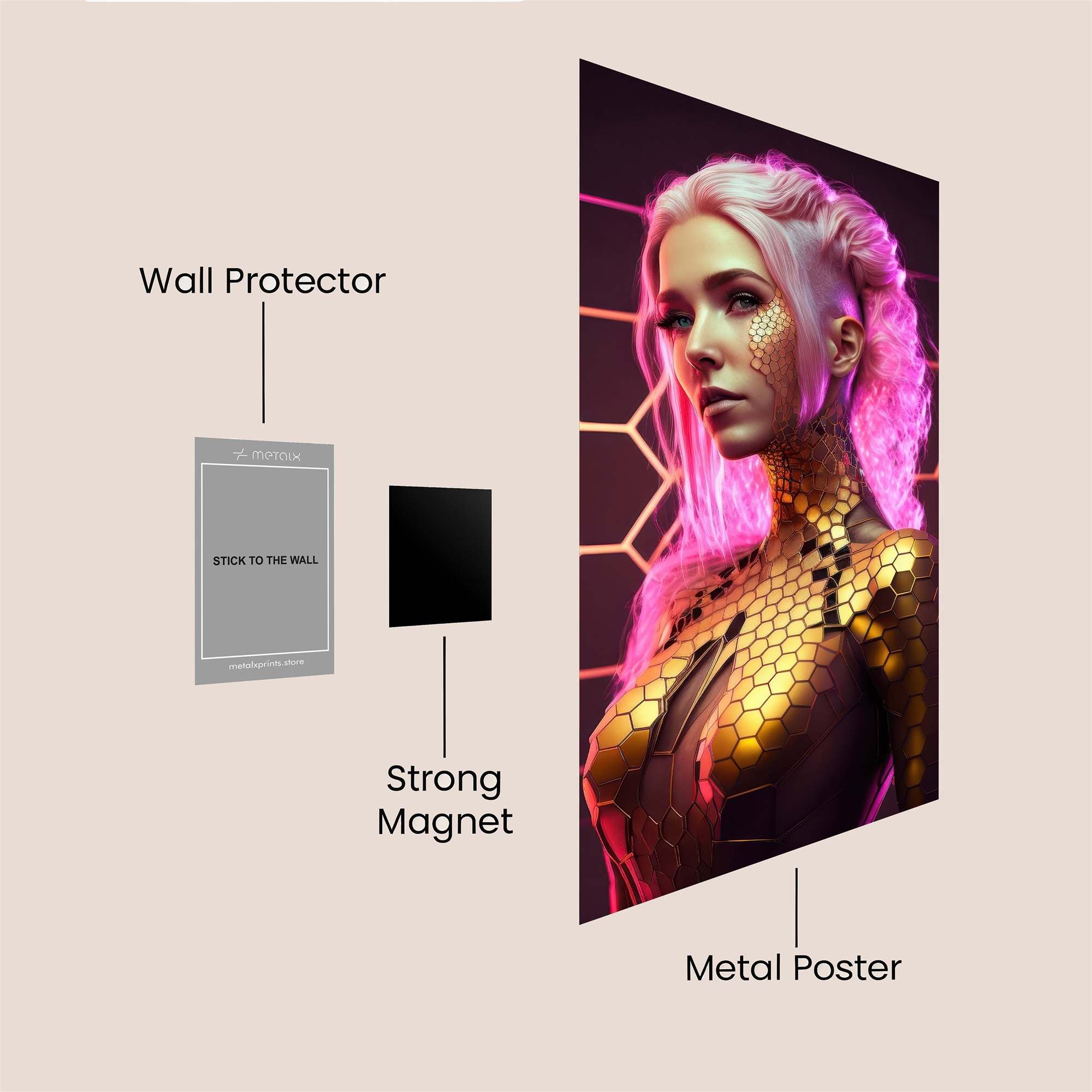 Cyber Enigma Safe Wall Magnetic / M