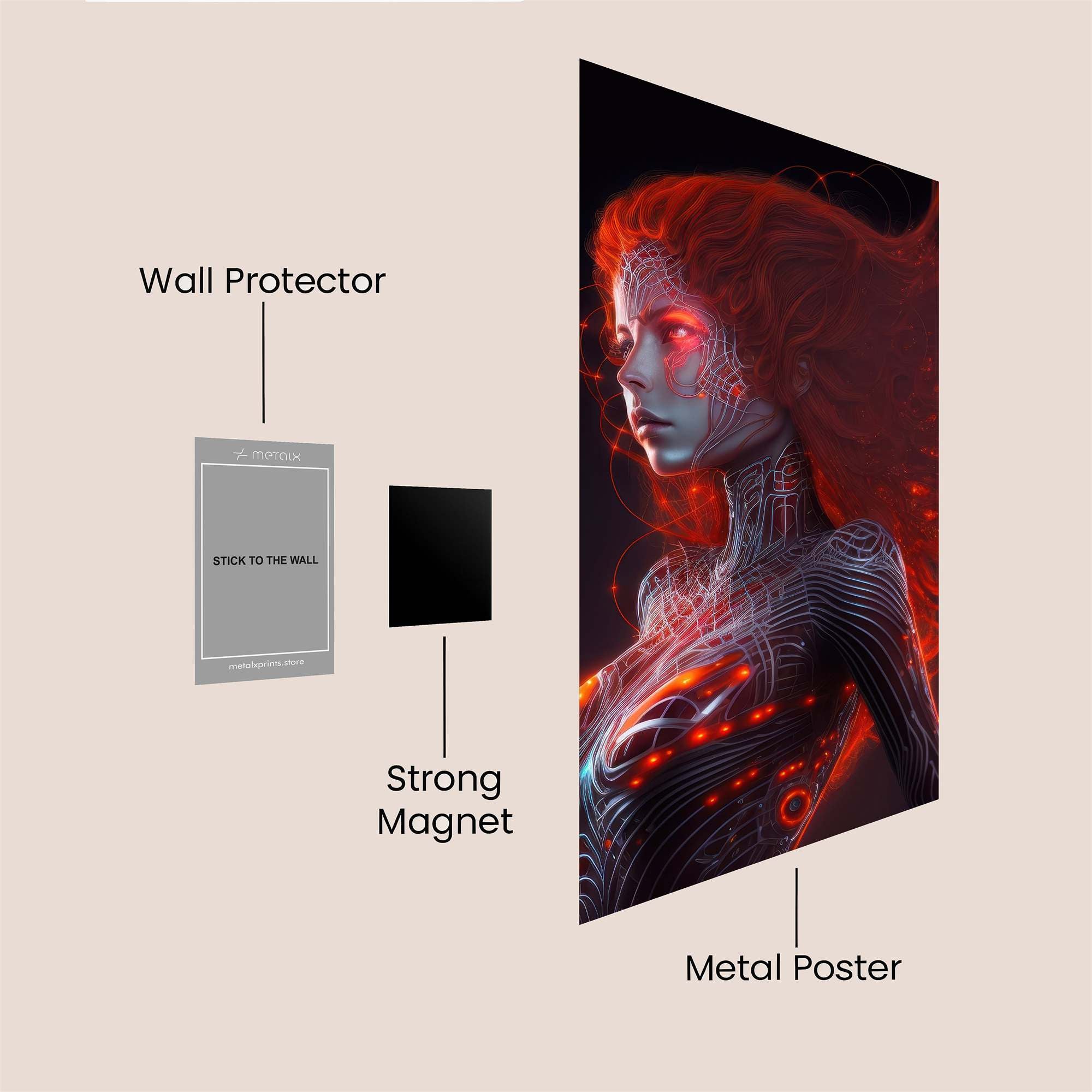 Cyber Enigma Safe Wall Magnetic / M