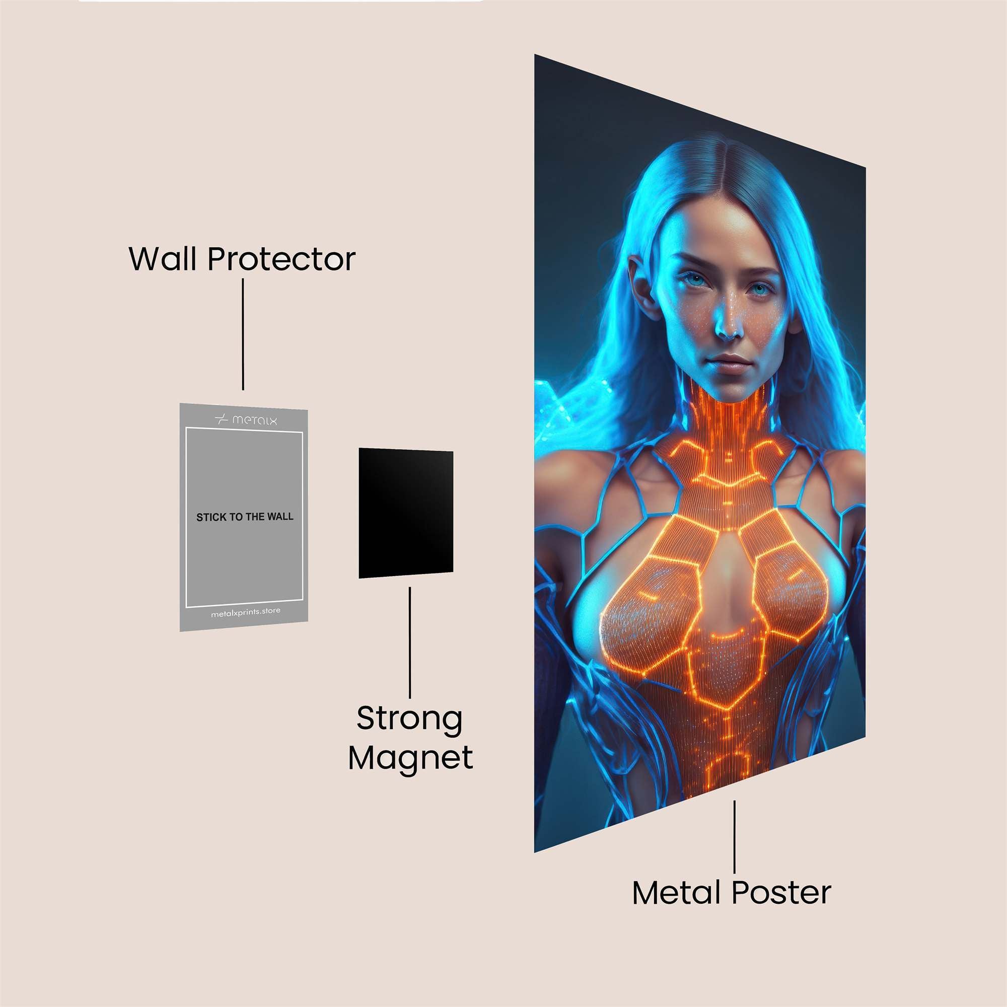 Cyber Enigma Safe Wall Magnetic / M
