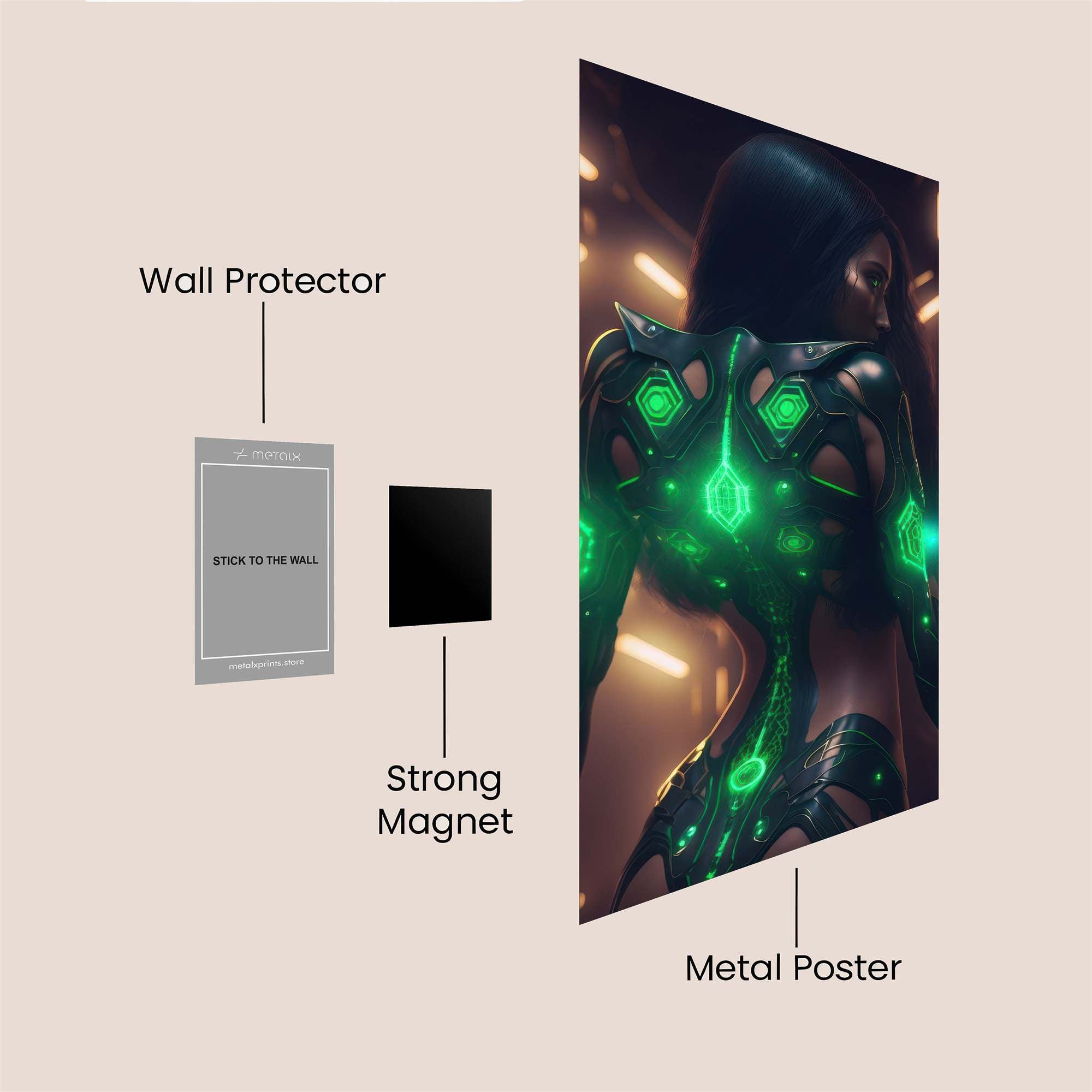 Cyber Enigma Safe Wall Magnetic / M