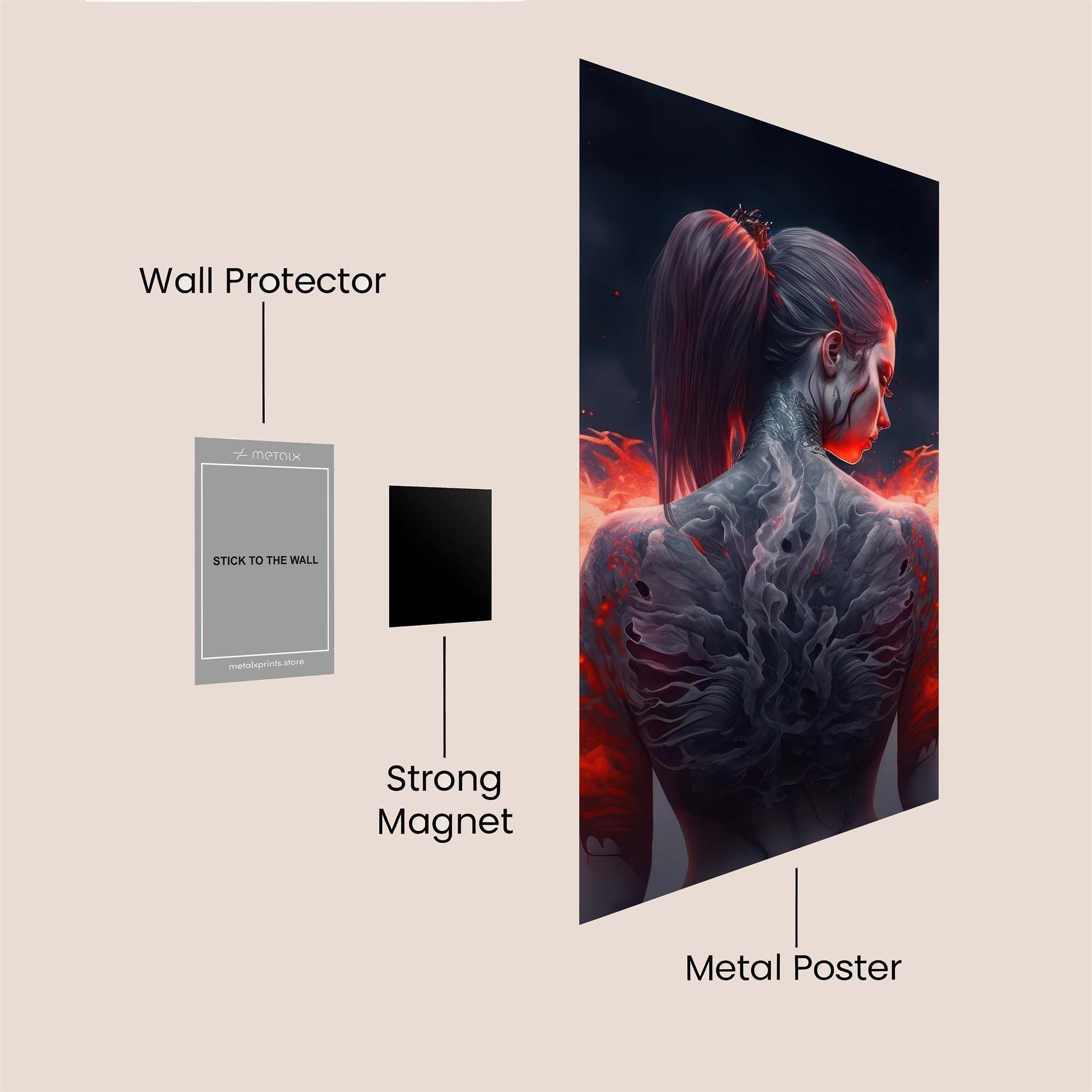 Phoenix Blaze Safe Wall Magnetic / M