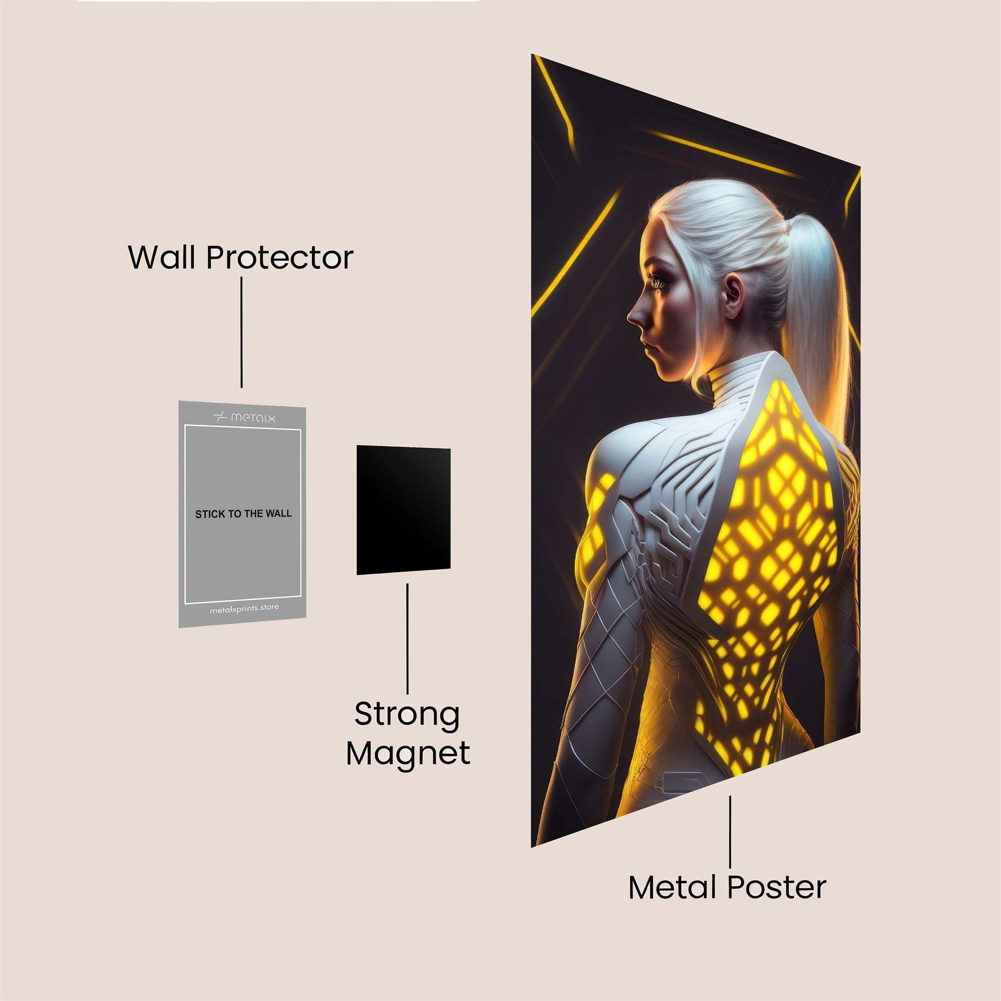 Cyber Lumina Safe Wall Magnetic / M